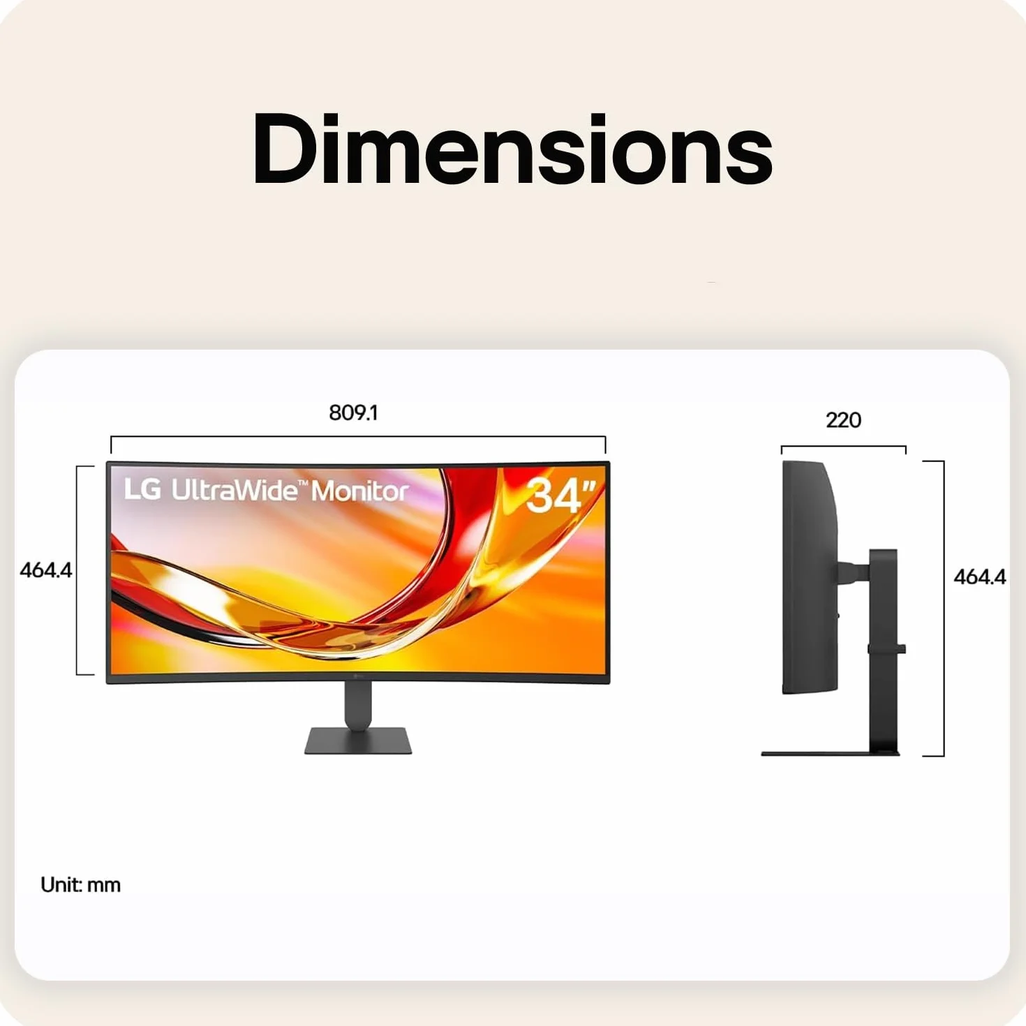 LG UltraWide Monitor 34U640B-B: zakrzywiony UWQHD 1440p VA 86.4 cm, 144Hz, 5ms GtG, HDR10, FreeSync Premium, wyświetlacz HAS, tryb czytnika i bezpieczny migotanie, inteligentna oszczędność energii