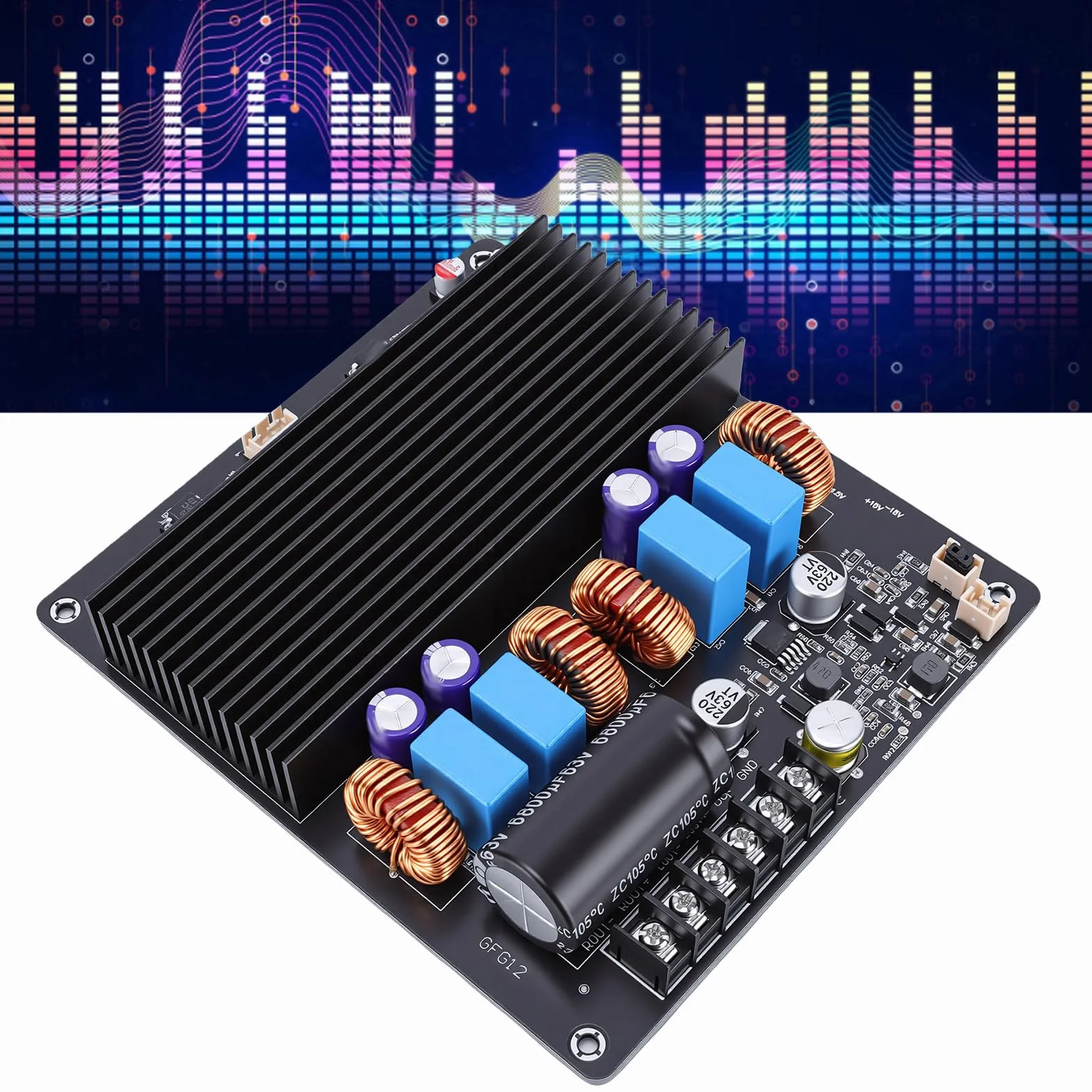 Sxhlseller TPA3255 Płyta Wzmacniacza Cyfrowego Stereo 600 W + 600 W, Dwurdzeniowa Płyta Wzmacniacza Klasy D z Niskimi Zniekształceniami dla Głośnika Samochodowego Subwoofer Kina Domowego