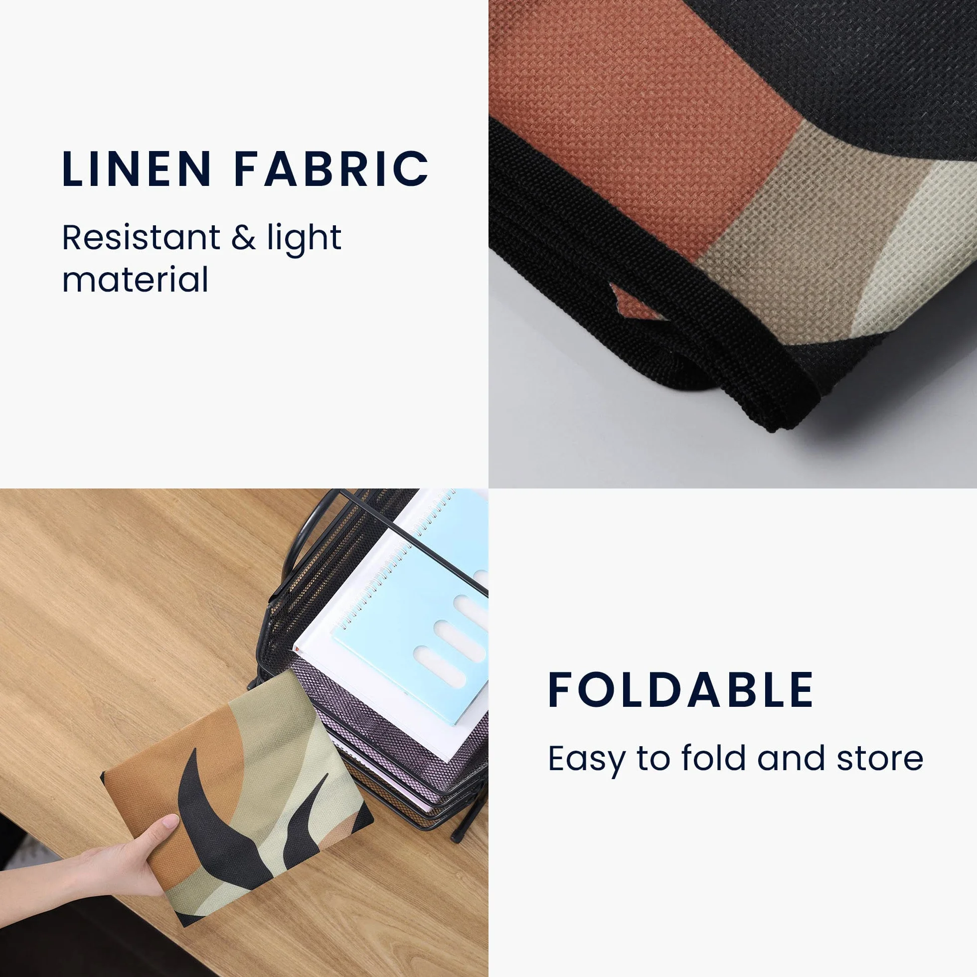 kwmobile Osłona przeciwpyłowa do monitora 61.0-66.0 cm, lniana osłona monitora z designem, koty pomarańczowy/czarny/biały