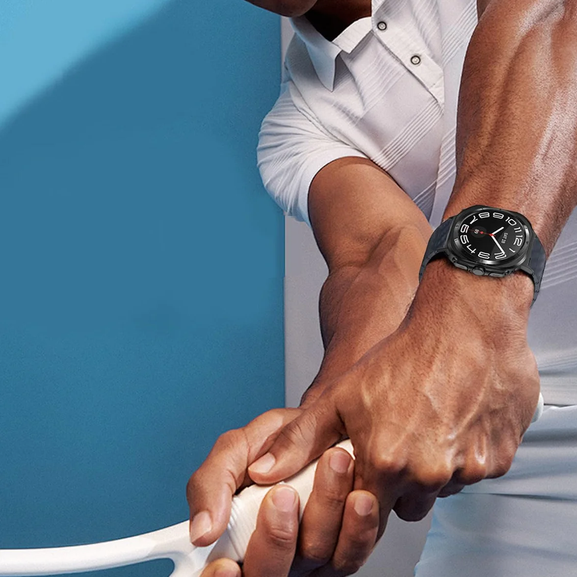 Magnetyczny pasek z włókna węglowego do Samsung Galaxy Watch 7 Ultra 47 mm bransoletka lekki pasek do zegarka Galaxy Watch Ultra 47 mm paski do zegarków