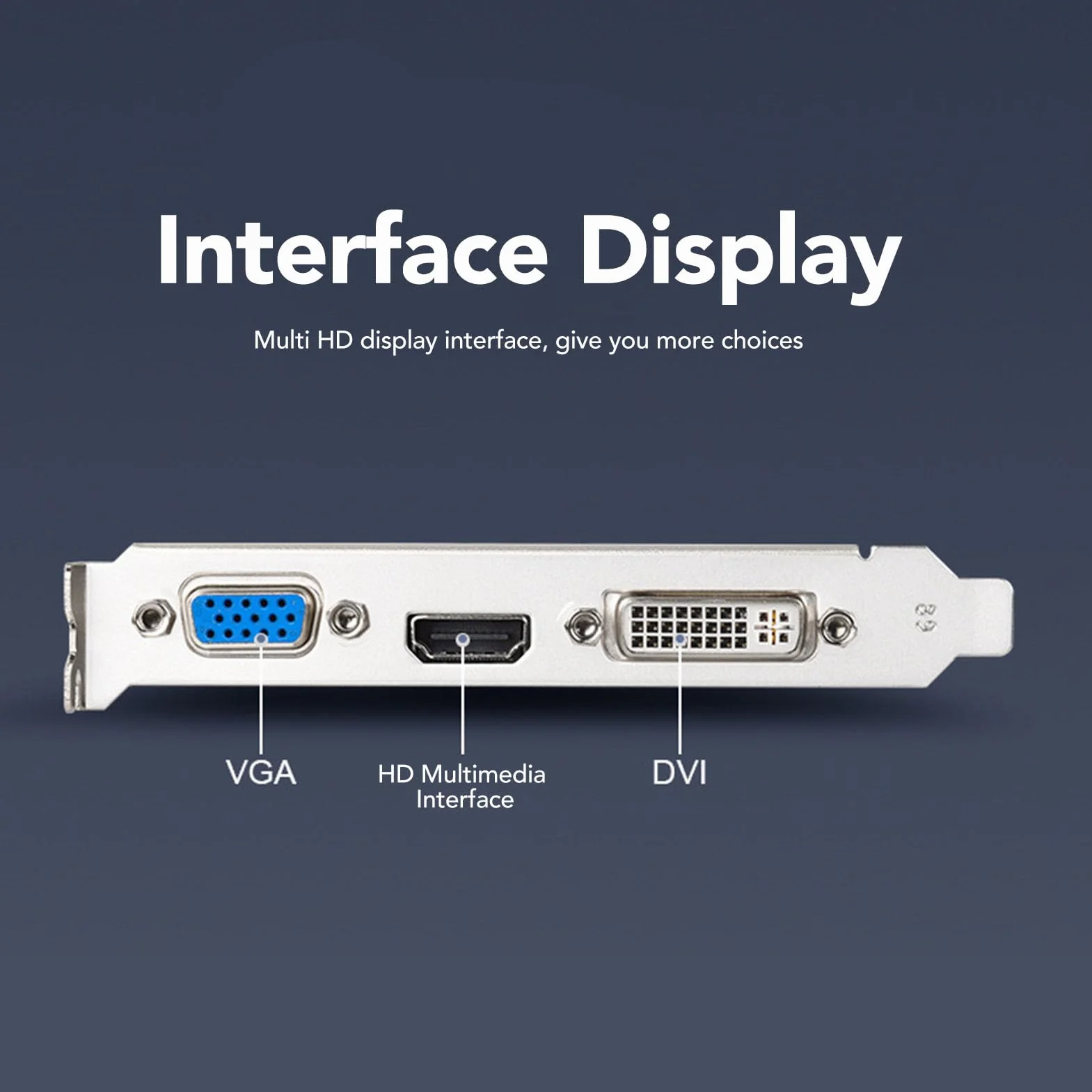 Karta Graficzna GT730 4G DDR3 128bit, Karta Graficzna do Gier Stacjonarnych z Wyjściem DVI VGA HDMI, PCI Express 2.0 X16, z Wentylatorem Chłodzącym