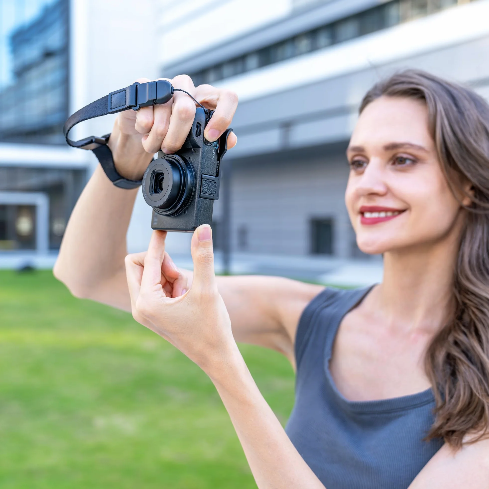 JJC GRIV metalowy uchwyt kciukowy do aparatu fotograficznego dla aparatu cyfrowego Ricoh GR IV, wsparcie kciuka GR4 na gorącą stopkę, wzmocniony uchwyt do fotografowania jedną ręką