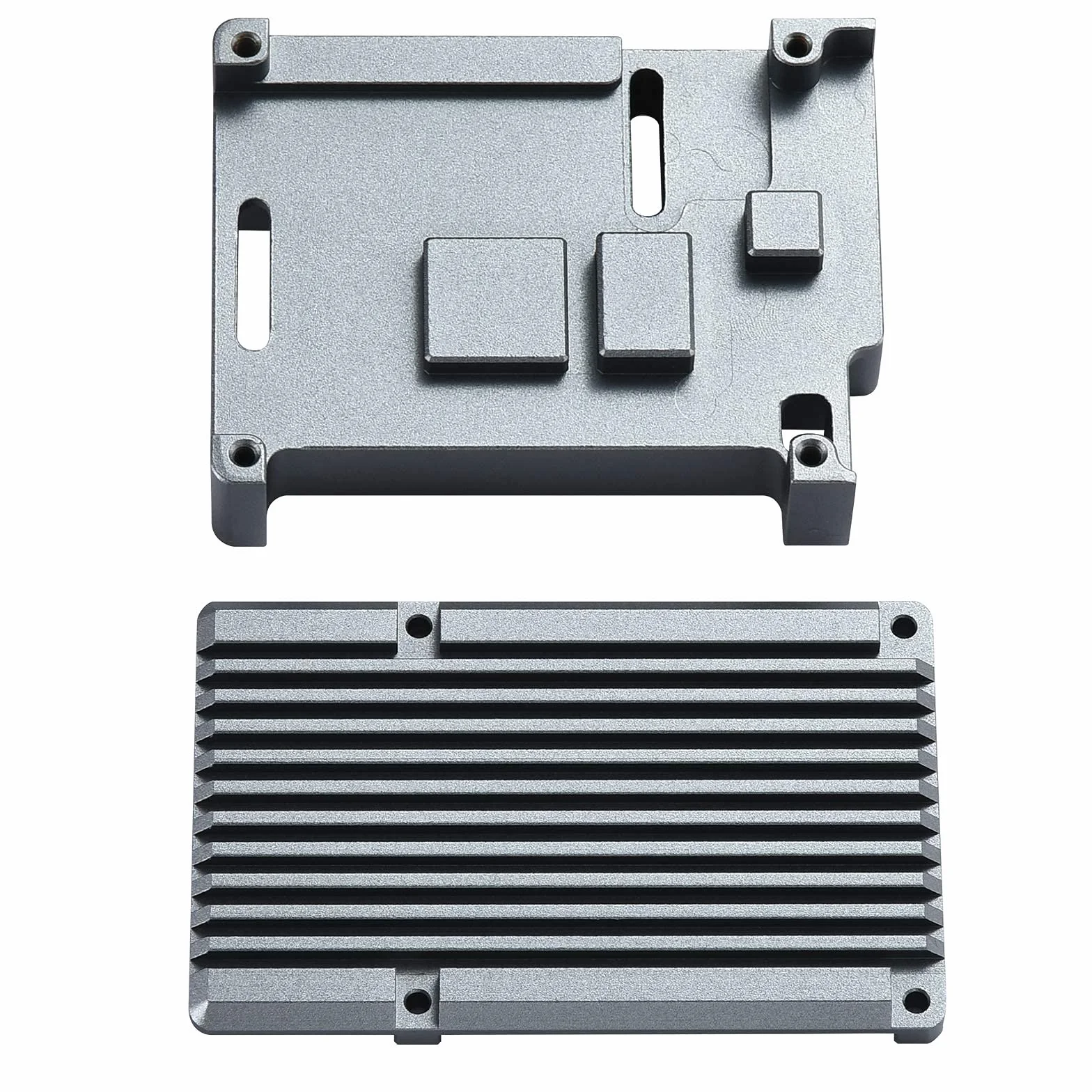GeeekPi Raspberry Pi 4 etui, Armor obudowa z pasywnym chłodzeniem, CNC aluminiowa obudowa z rozpraszaniem ciepła i taśma termiczna do Raspberry Pi 4B (szary)