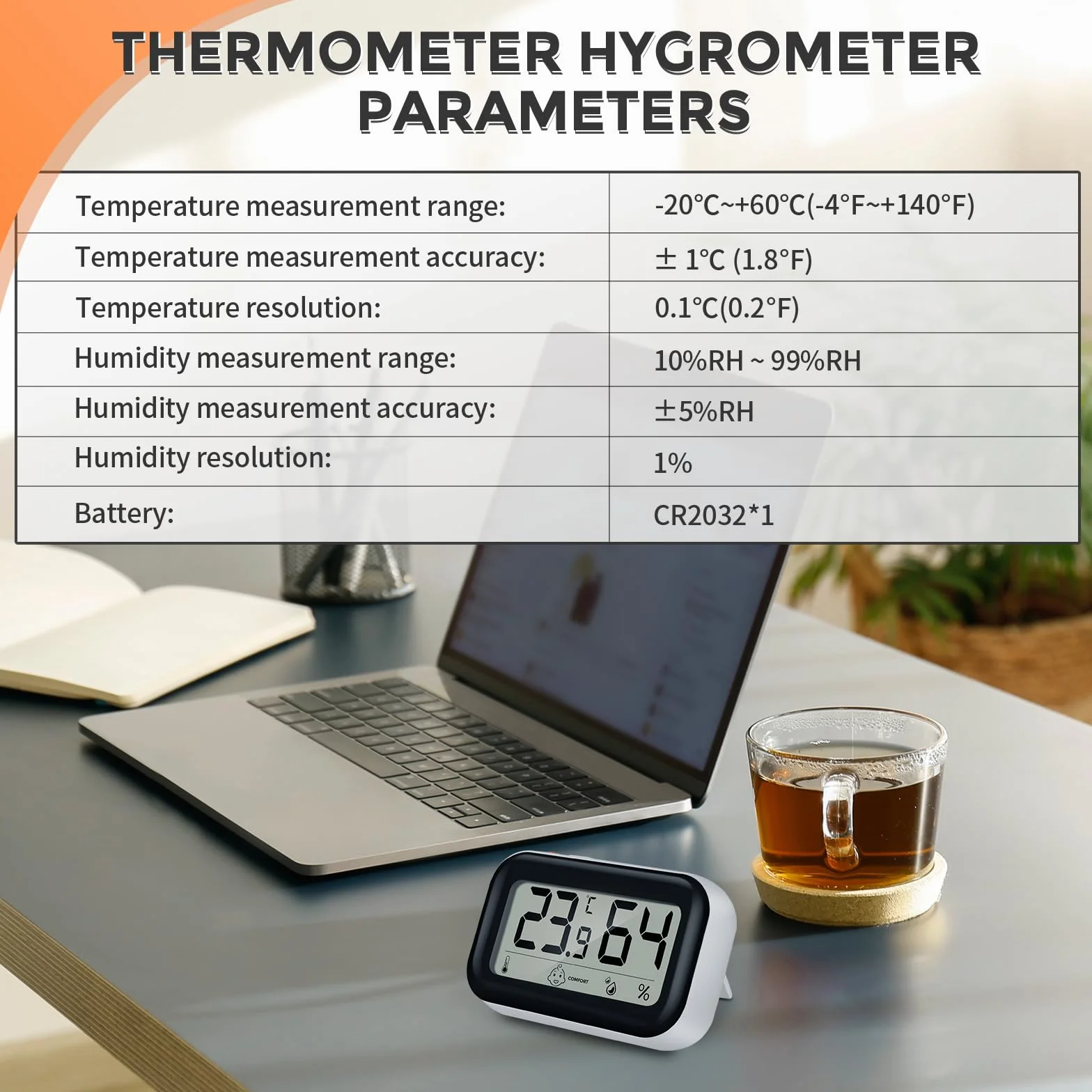 Thlevel termometr higrometrem 2 PC cyfrowy, LCD, miernik wilgotności, miernik do nawilżaczy, szklarni, piwnicy, do pokoju dziecięcego