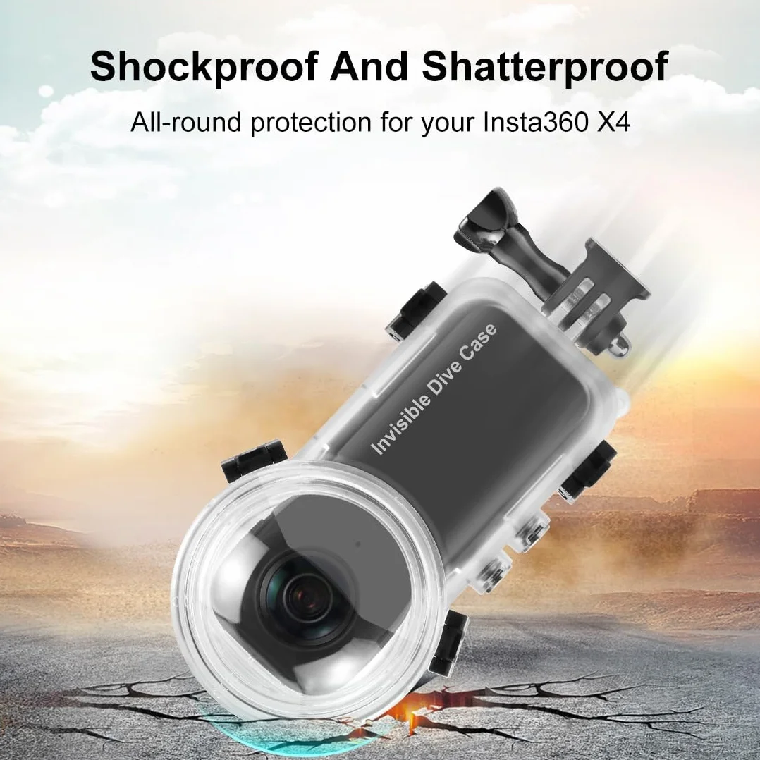 Niewidoczna ochronna wodoodporna obudowa do nurkowania Insta360 One X4 Action Camera