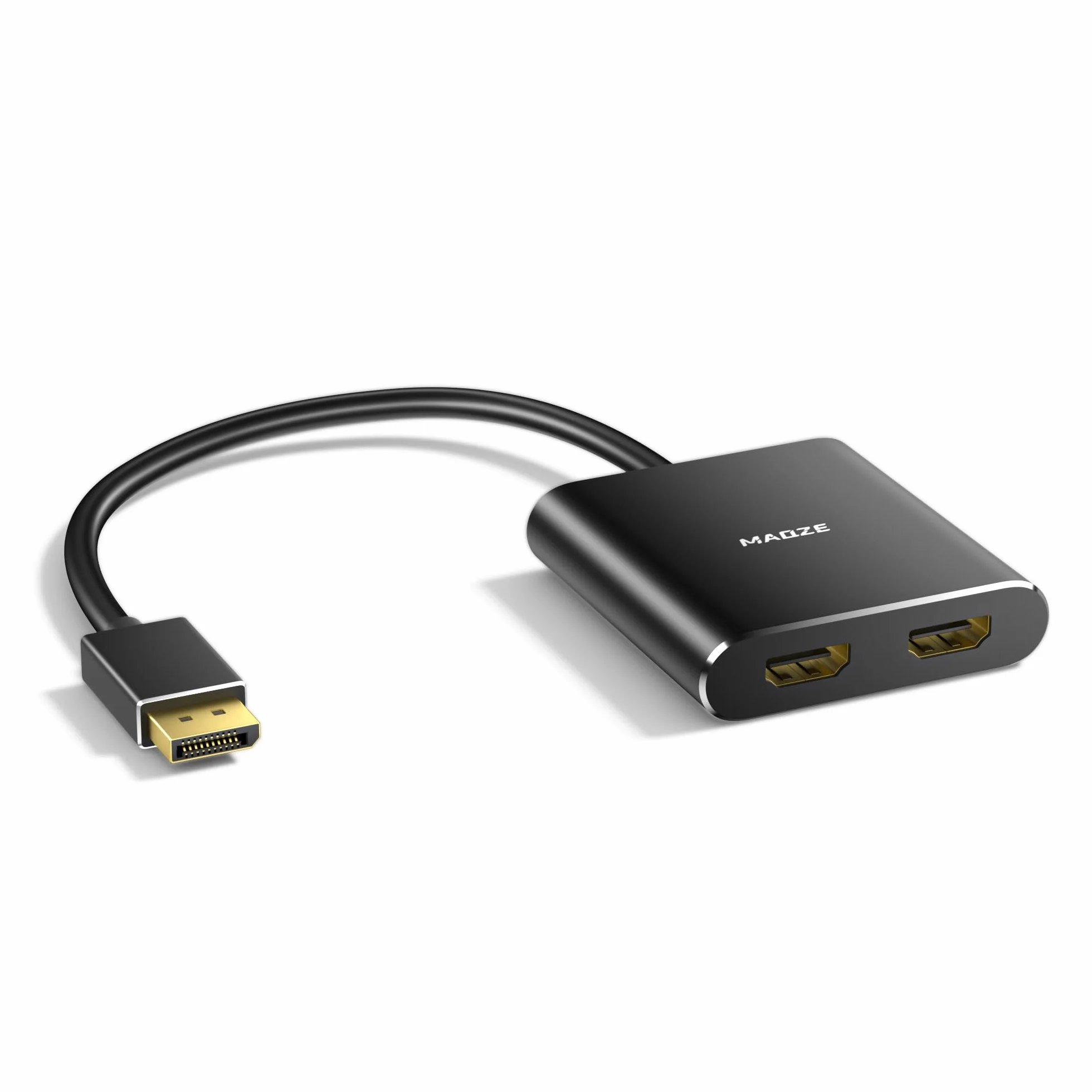 DisplayPort na Dual HDMI adapter 4K 60Hz, koncentrator MST do 2 monitorów Windows | Wejście DP 1.2, rozszerzony pulpit MST, **kompatybilny z komputerami z systemem Windows oraz kartami graficznymi NVIDIA i AMD