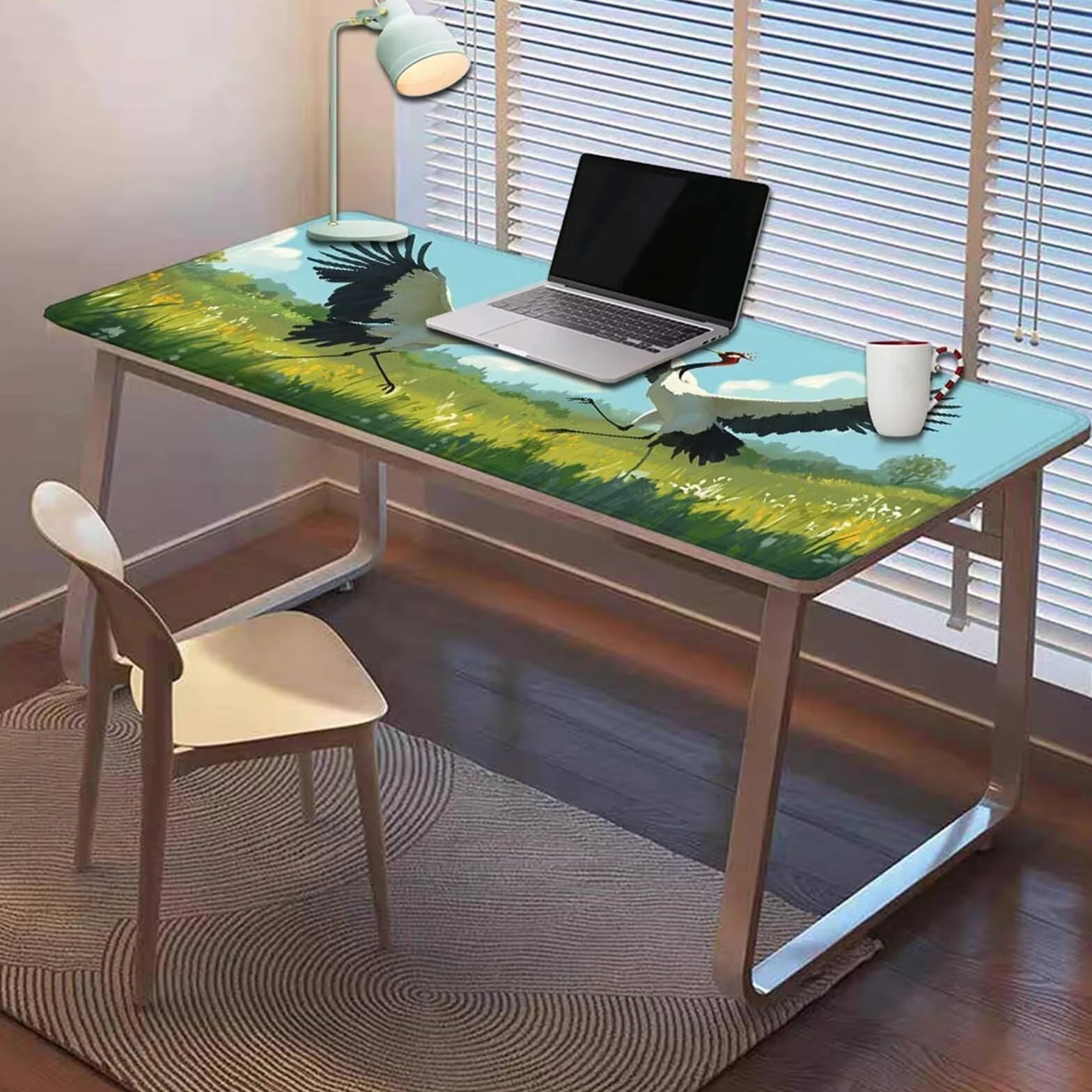 Gamingowa podkładka pod mysz 1200 x 600 x 3 mm, XXL, wodoszczelna, odporna na ścieranie, z przyszytymi krawędziami, niebieska, podkładka na biurko, poprawia prędkość i precyzję do komputera, laptopa