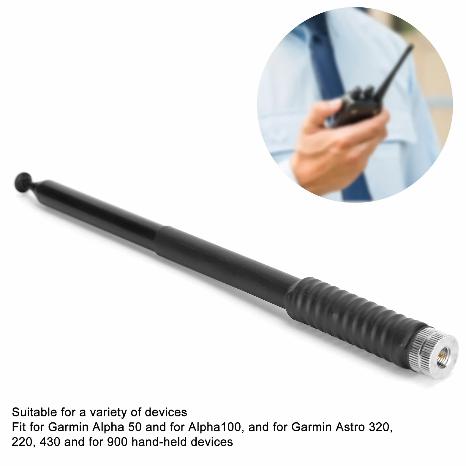 VGEBY Antena teleskopowa, wysokiego wzmocnienia 127 cm, stabilna i prosta do instalacji, ze złączem SMA do Astro320 430 900 Alpha 50 100 GPS