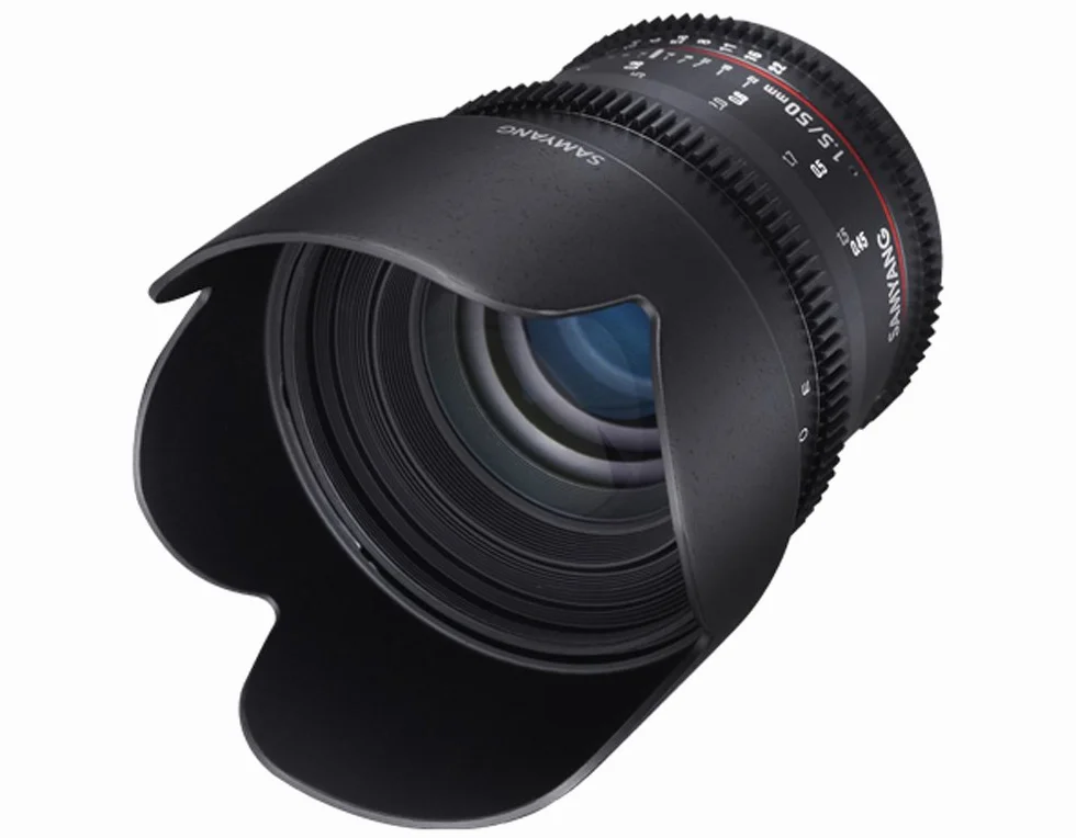 Samyang F1311106101 - obiektyw VDSLR do Sony E (stała ogniskowa 50 mm, przysłona T1.5-22 AS UMC, średnica filtra: 77 mm), czarny