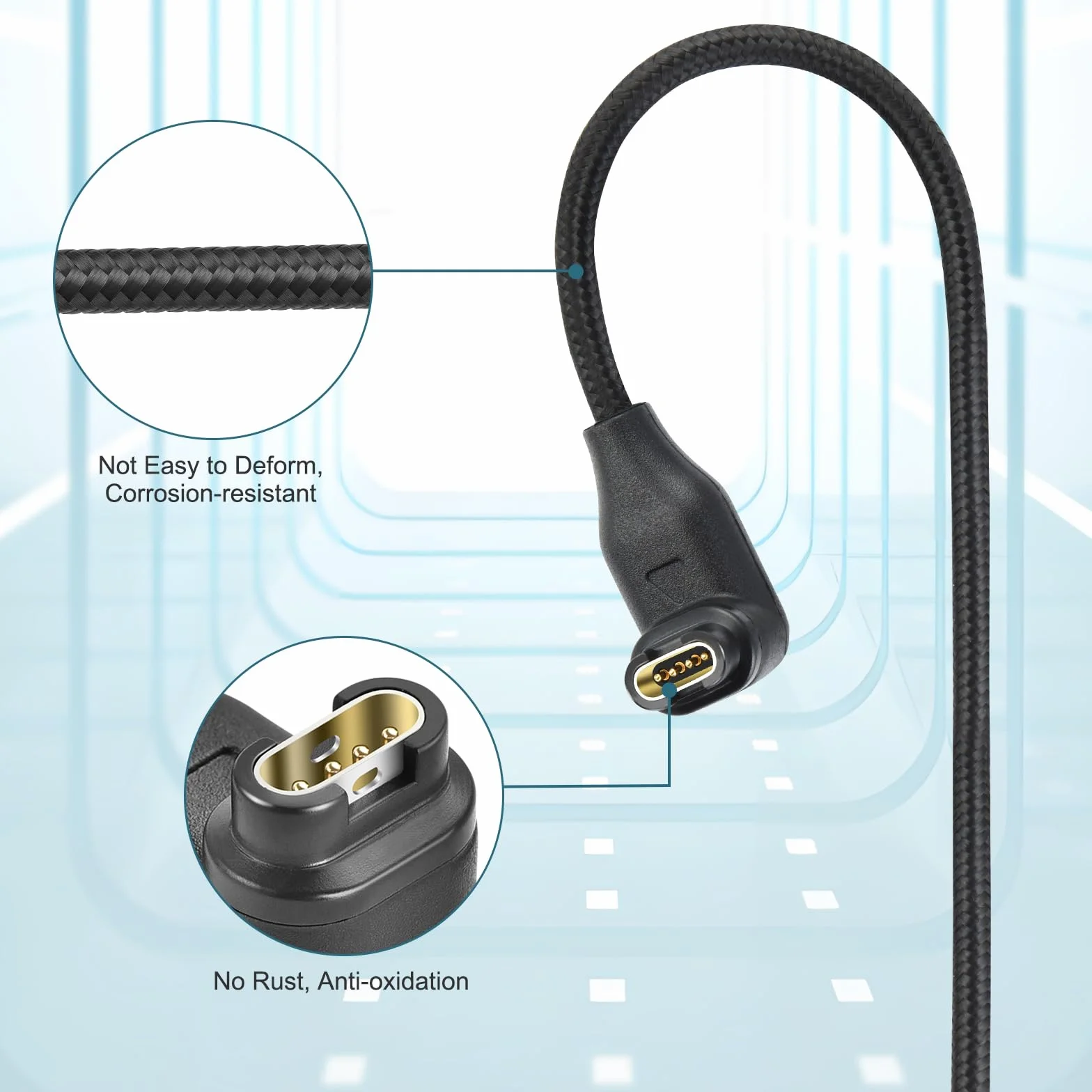 Kabel do ładowania Garmin Fenix 7 6 5 4 3, USB A do ForeAthlete 245 745 935 945, Approach S10 S12 S60 S62, 2 szt. + adapter