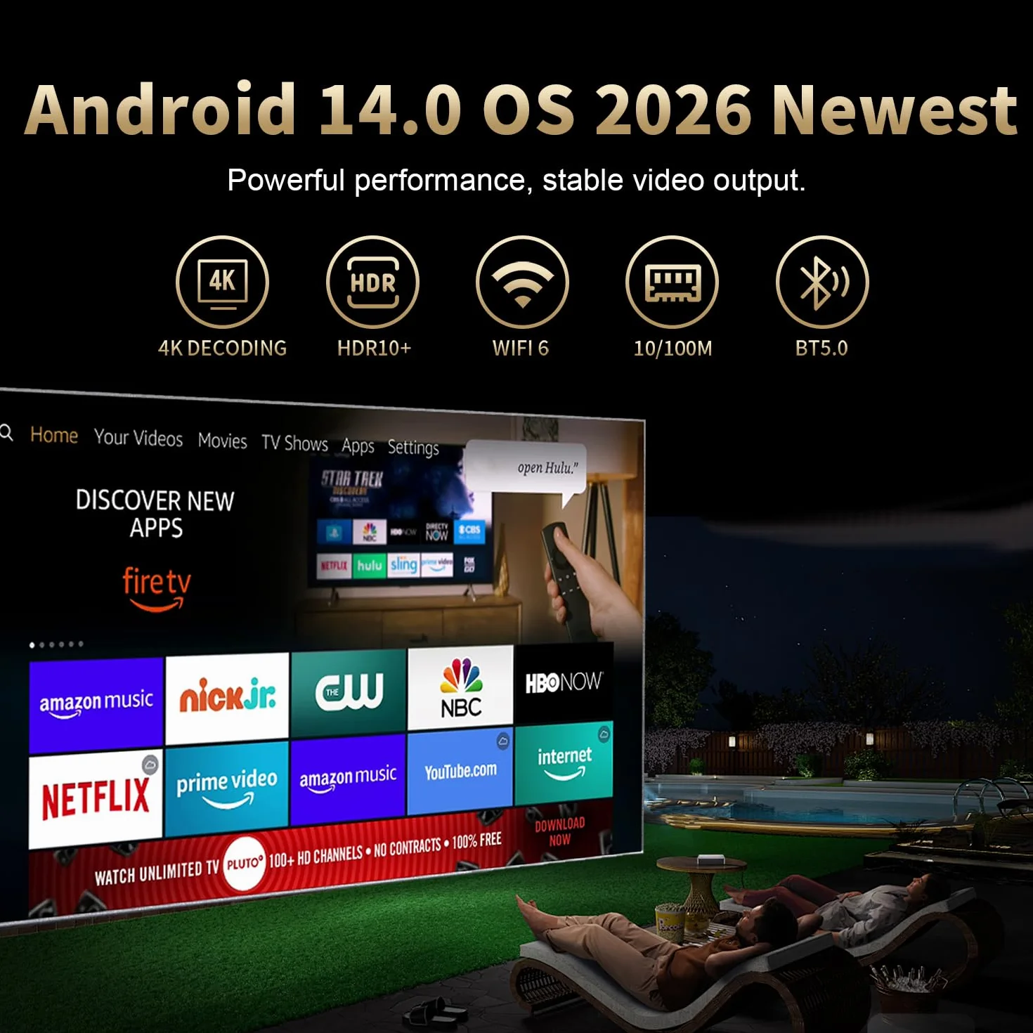 GREVA Android 14.0 TV Box, rozdzielczość 8K UHD, Android Box 2 GB RAM 16 GB ROM RK3518mini Quad-Core 64bit Cortex-A53, 2,4 GHz / 5,0 GHz Dual Wifi6 10/100 M LAN Enternet Bluetooth 5.0 USB 3.0 Smart TV
