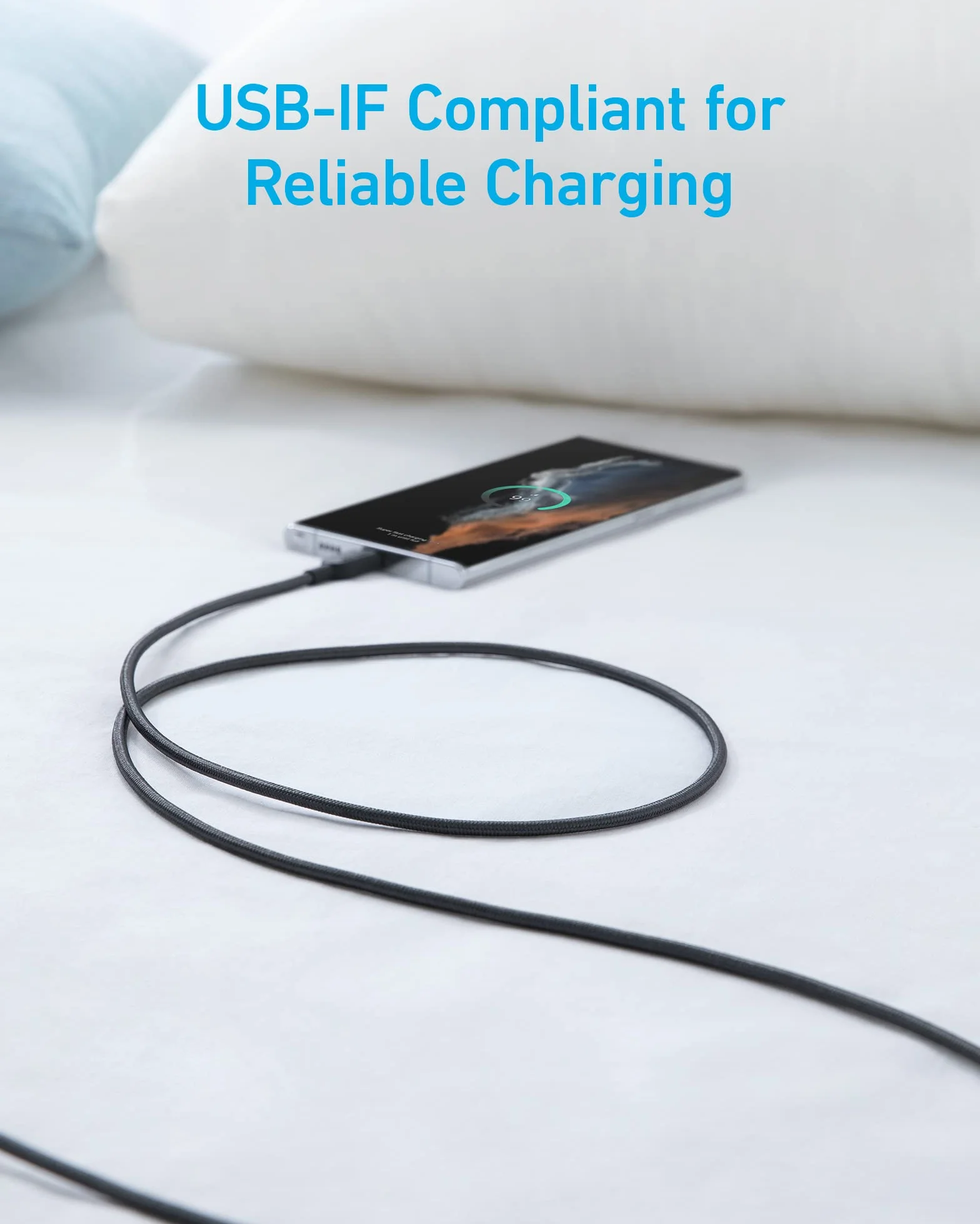 Anker USB C Cable, 310 USB A to USB C Charging Cable, USB A to Type C Nylon Cable Fast Charging Cable for Samsung Galaxy Note 10 Note 9/S10+ S10, LG V30 (180cm*2) | Szybkie ładowanie dla iPhone 16 16 Plus 16 Pro 16 Pro Max, Samsung Galaxy Note 10 Note 9 S