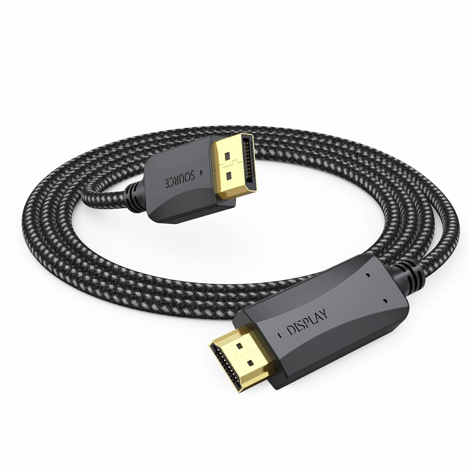 Kabel DisplayPort do HDMI 4K, 1,2 m, adapter DP na HDMI, szybki męski na męski, kompatybilny z Dell, HP, Insignia, Samsung, plus, niedwukierunkowy