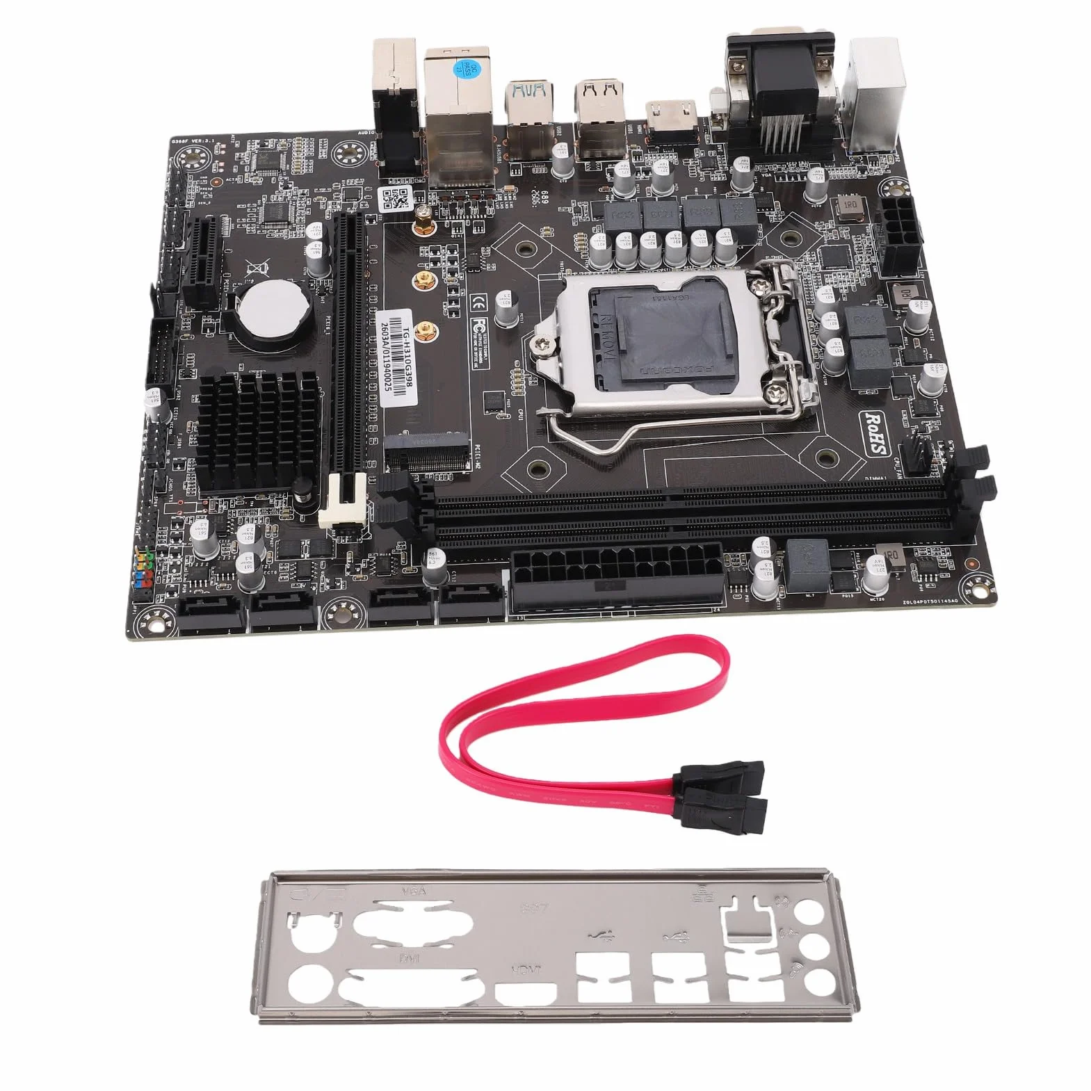 Płyta Główna H310 LGA 1151, maks. 32 Gb DDR4 NVME M.2 SATA 6 Gb Micro ATX Gamingowa Płyta Główna z Portem PCIE HMDI DVI VGA, Obsługuje 8th 9th G dla Lvy Bridge dla Intel Core