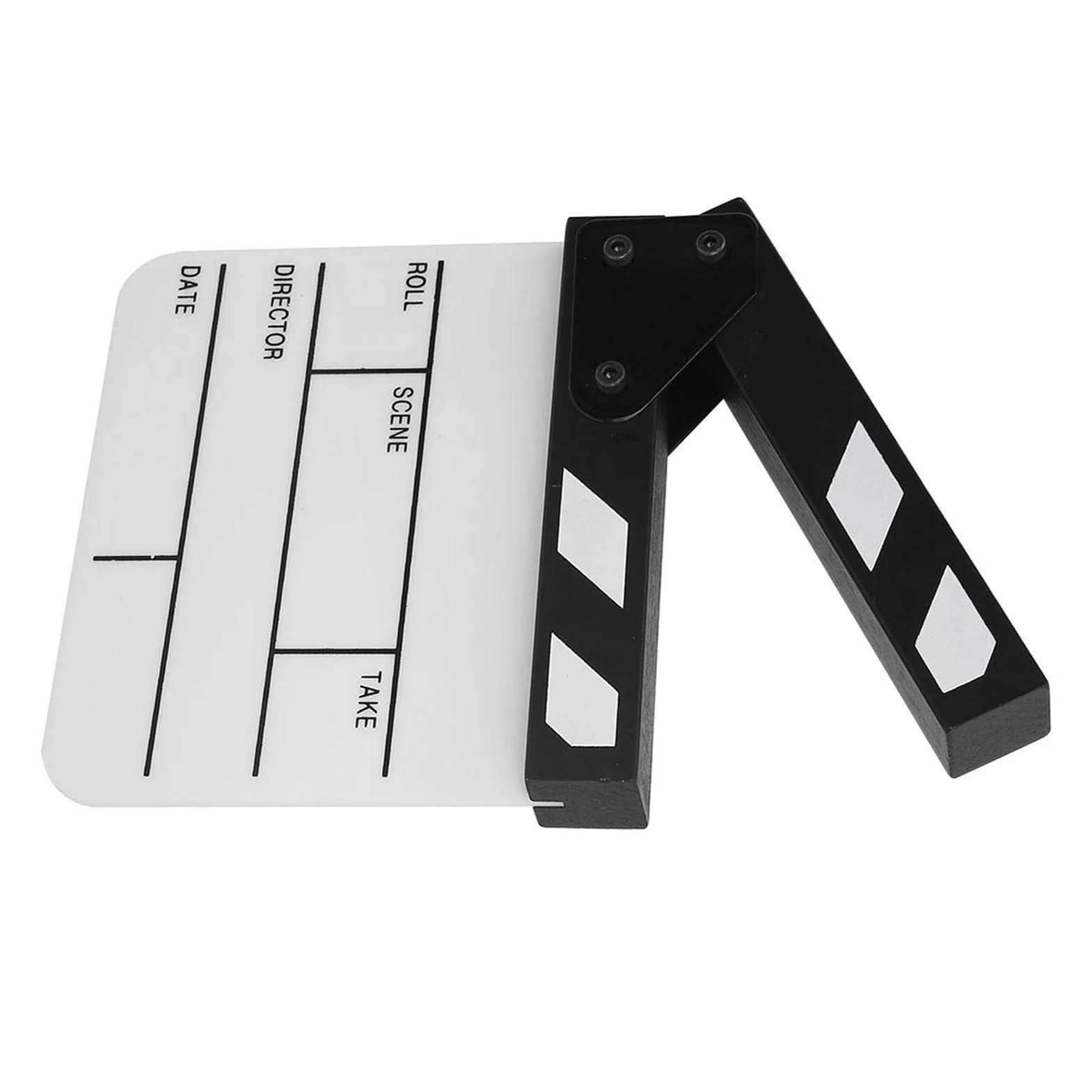 Socobeta Akrylowa płyta Clapper Mini akrylowa scena reżyser Clapperboard reżyser scena film Cut rekwizyt akcja tablica z długopisem (PAV1BWE3S)