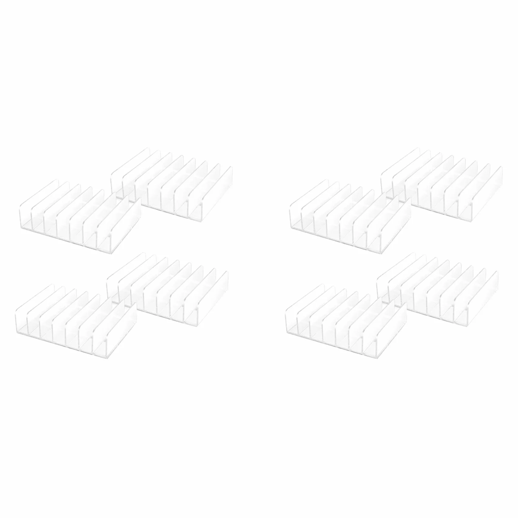 8 szt. Przezroczysty akrylowy stojak do przechowywania płyt CD, stojak na płyty CD/DVD, uchwyt na tacę CD dla łatwego dostępu i stylowy wystrój domu / biura