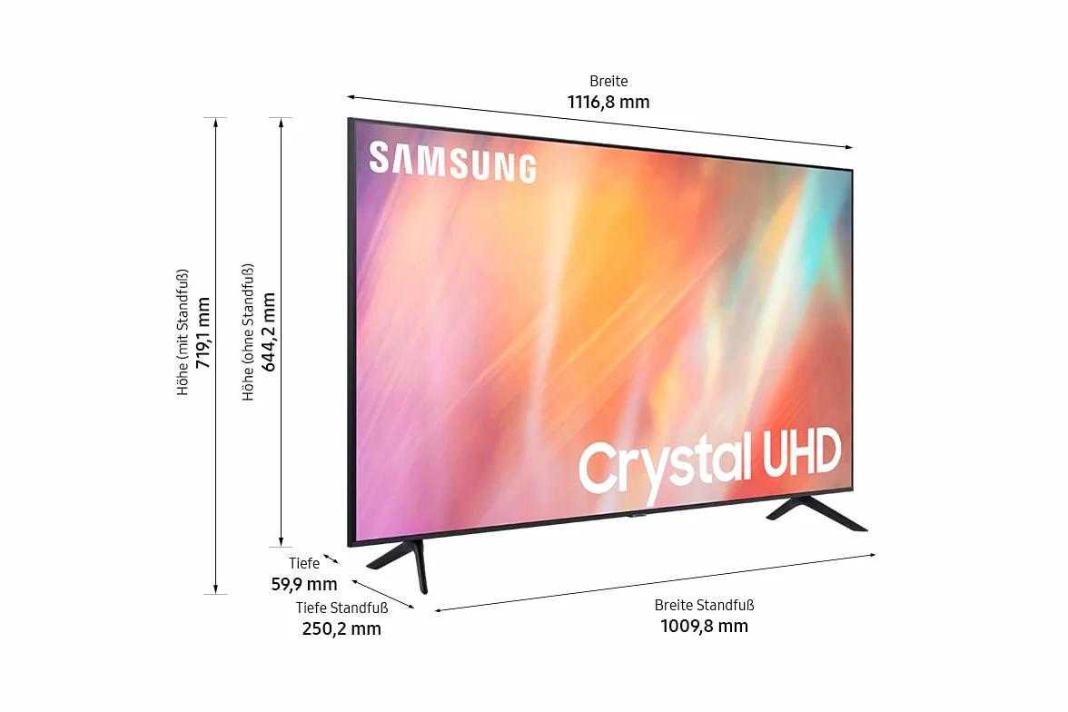 Samsung Crystal UHD 50" Telewizor (HDR, Q-Symphony, Boundless Screen)