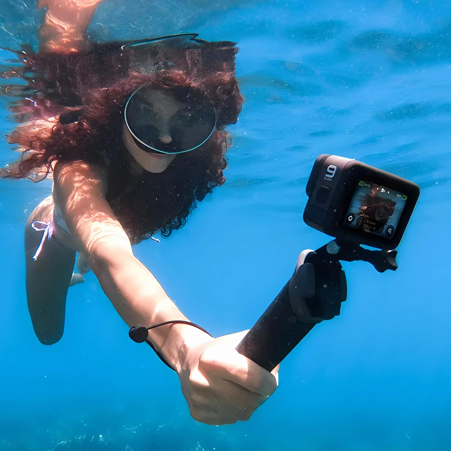Wodoodporny wysuwany kij do selfie, aluminiowy uchwyt do GoPro 3+/4/3/2/5, 48.3 cm