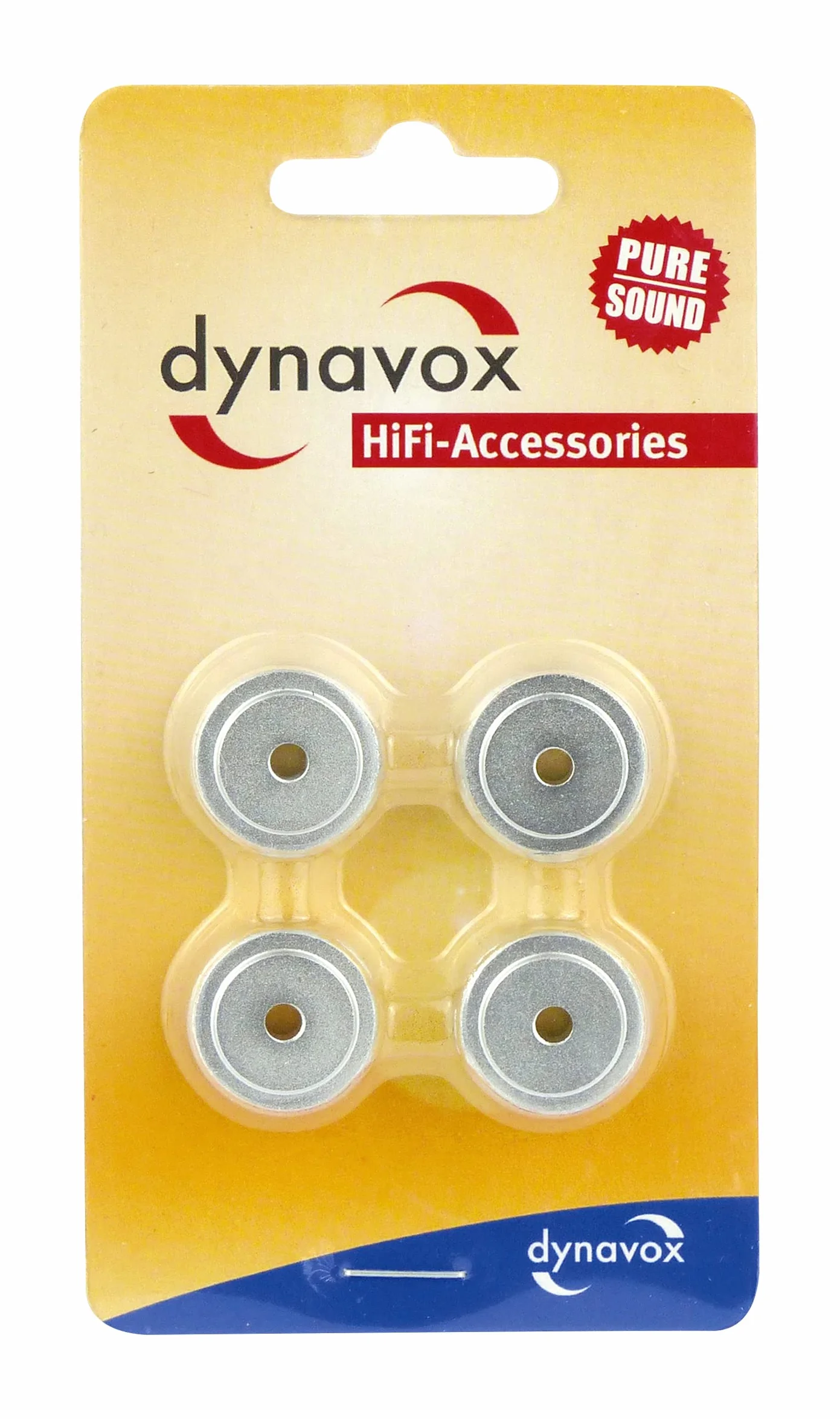 DynaVox 207271 aluminiowe nóżki do urządzeń mini zestaw 4 szt. srebrne