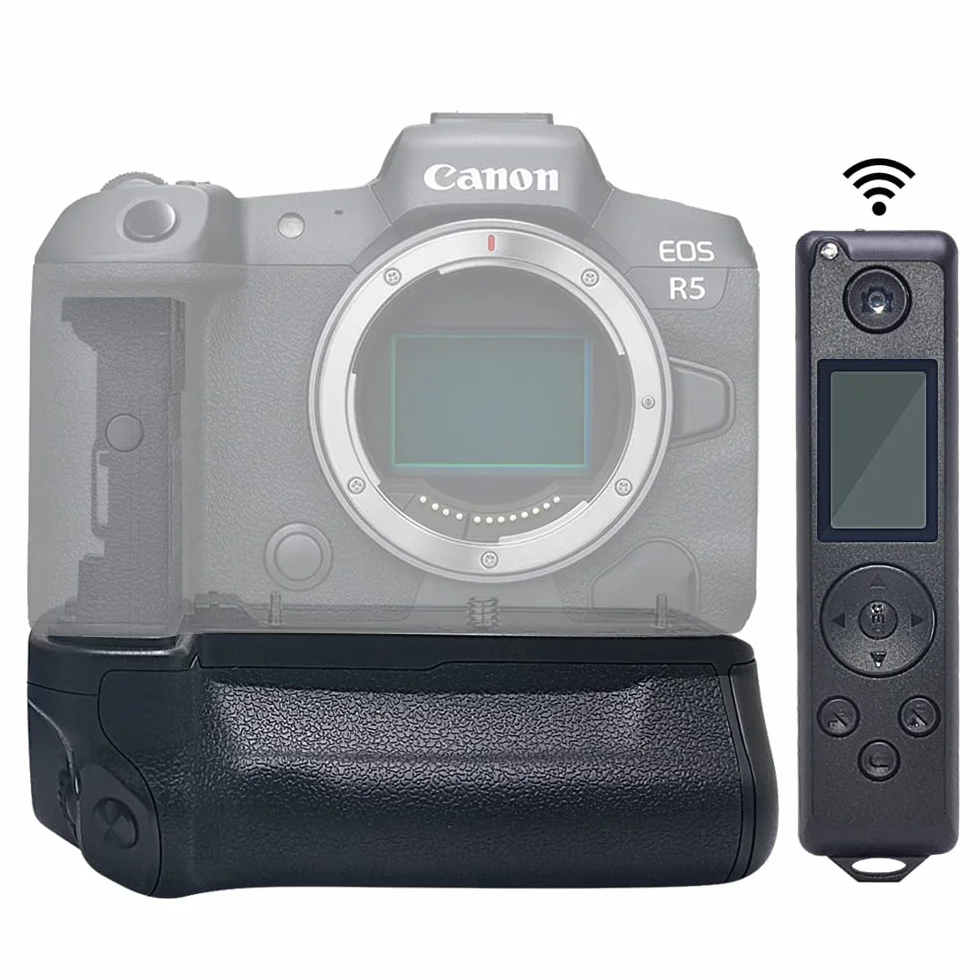 Uchwyt baterii Mco-Bg-R10 Pro kompatybilny z Canon Eos R5/R6/R5C/R6 MARK II - zamiennik dla BG-R10 zawiera zdalne zwalnianie migawki z częstotliwością radiową 2,4 GHz