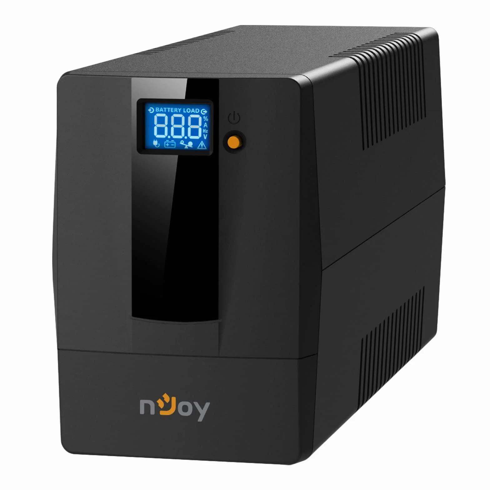 nJoy Horus Plus 600 VA Linia Interactive UPS, 360 W, wyświetlacz LCD, ekran dotykowy AVR, czarny