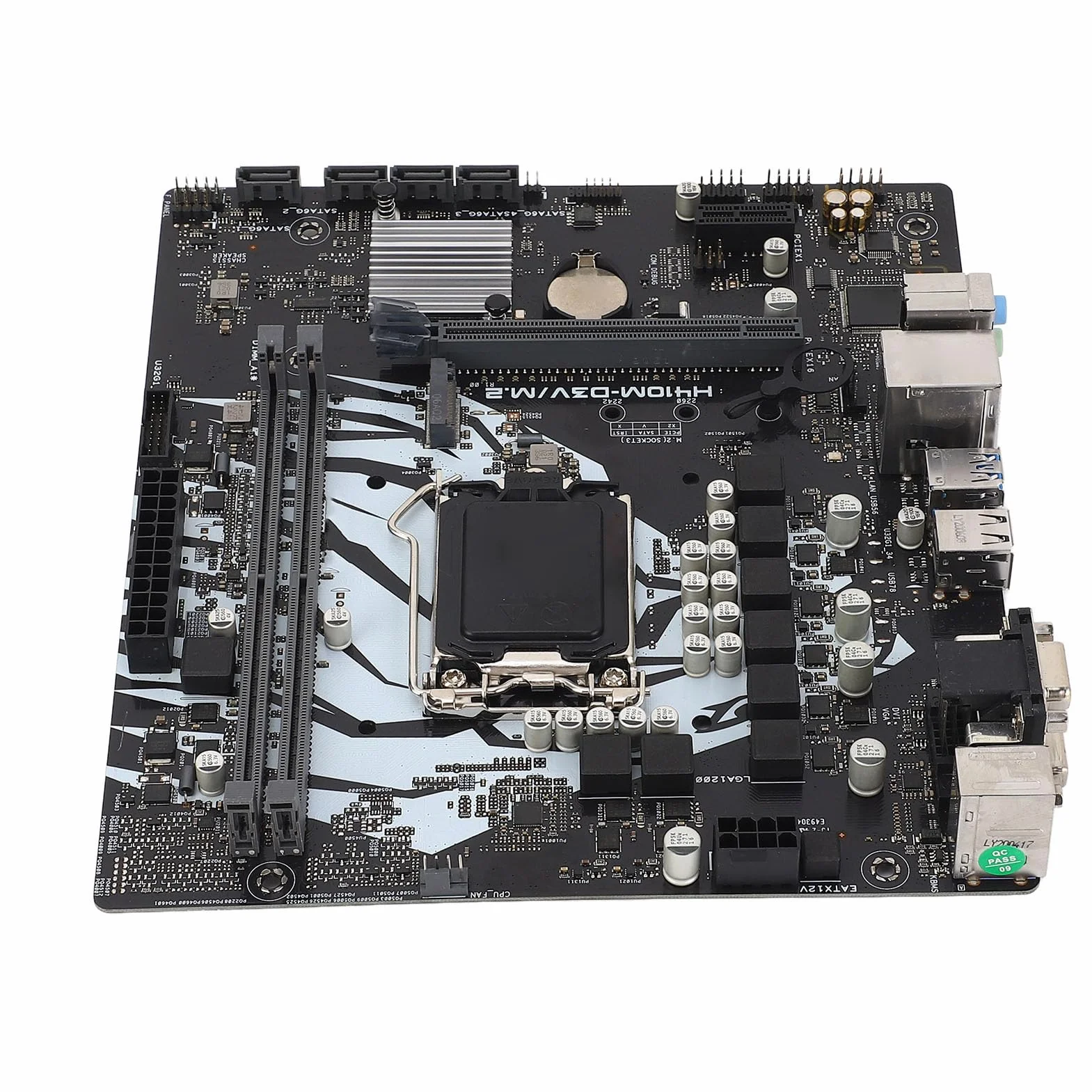 Płyta Główna LGA 1200, H410M D3V M.2 Płyta Główna do Gier dla Komputerów Stacjonarnych, DDR4 Dwukanałowe Gniazdo PCI E USB 3.2 VGA Interfejs DVI dla Procesora