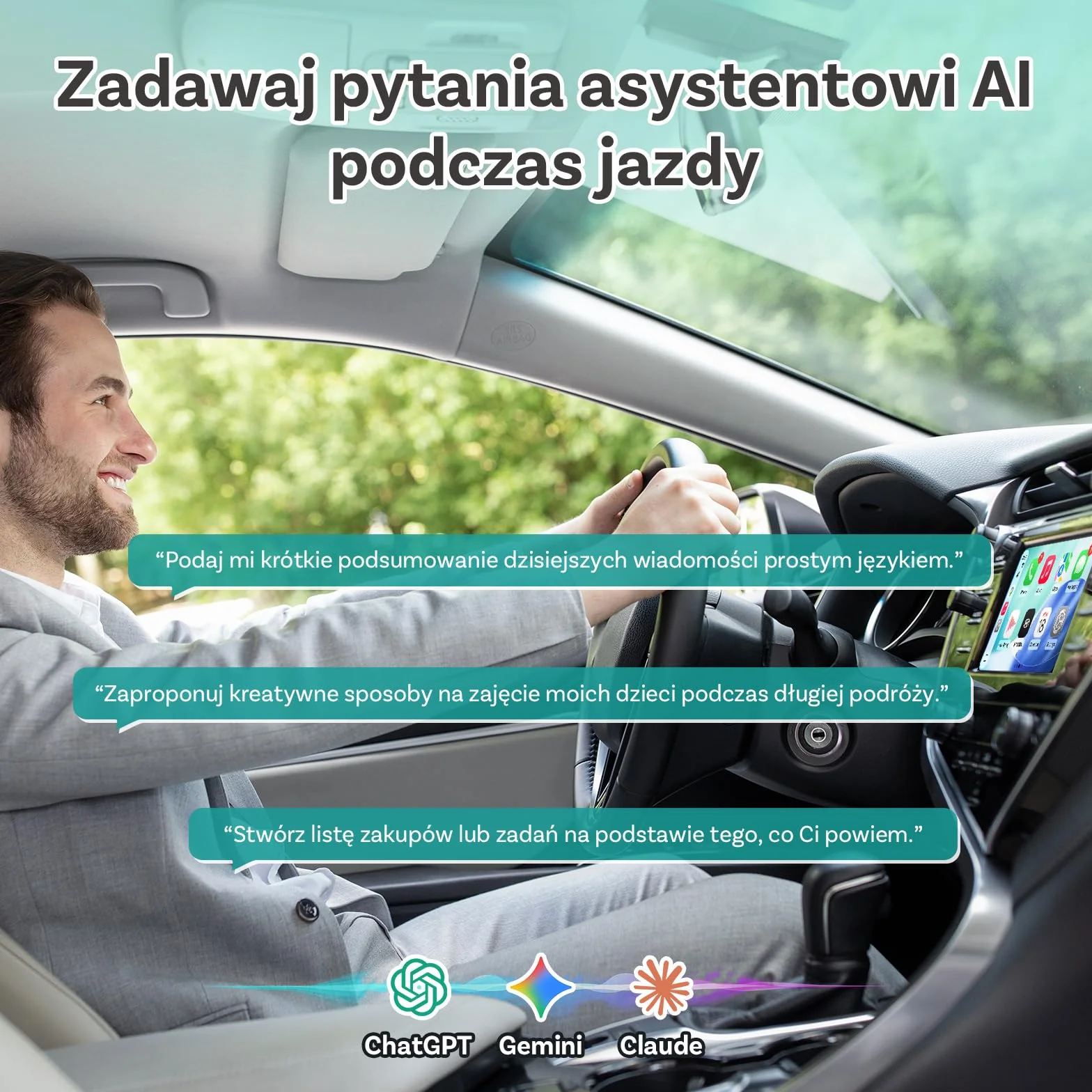 Nowość 2025 Ottocast Mini Flow – Bezprzewodowy adapter CarPlay & Android Auto, Dongle 2 w 1, Plug & Play, Ultra kompaktowy, Kompatybilny z iPhone & Android, Do aut od 2016 (Nie dla BMW/Tesla)