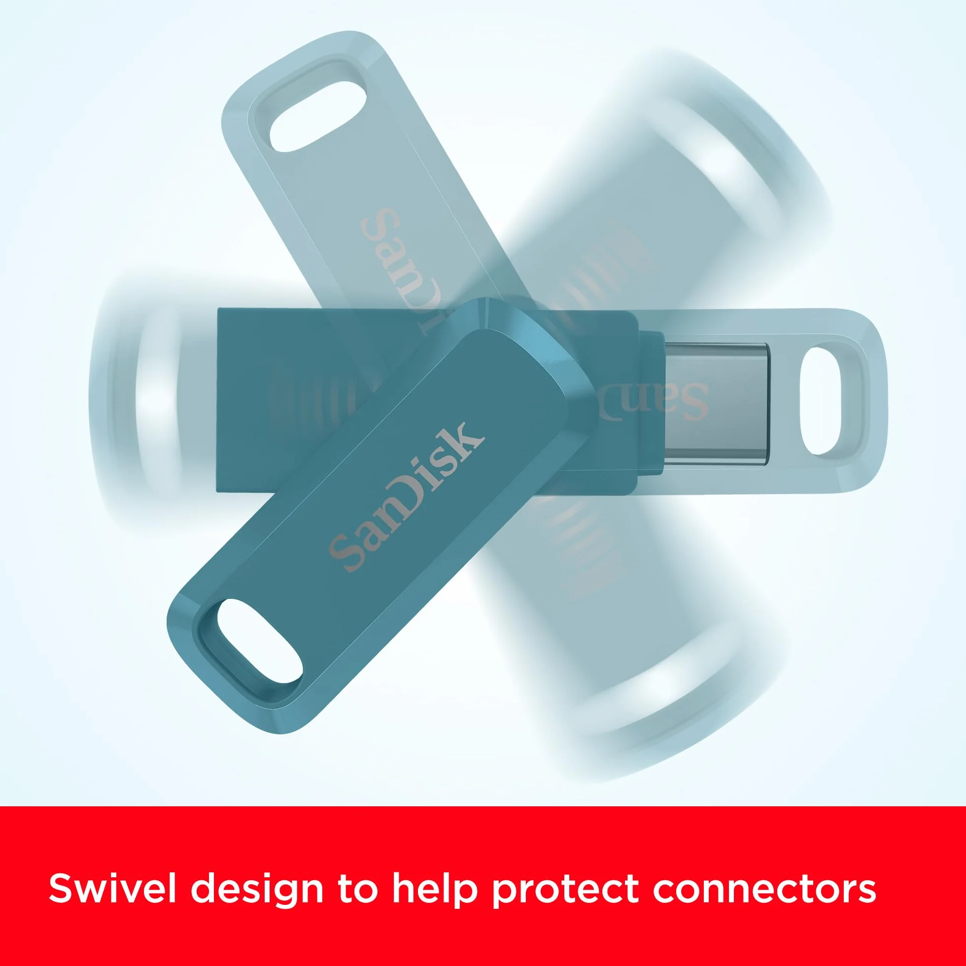 SANDISK Ultra Dual Drive Go, pamięć flash USB typu C i typu A, 256 GB (pamięć do 400 MB/s, odwracalne złącza typu C i typu A do smartfonów z systemem Android, tabletów i Mac) Navagio Bay