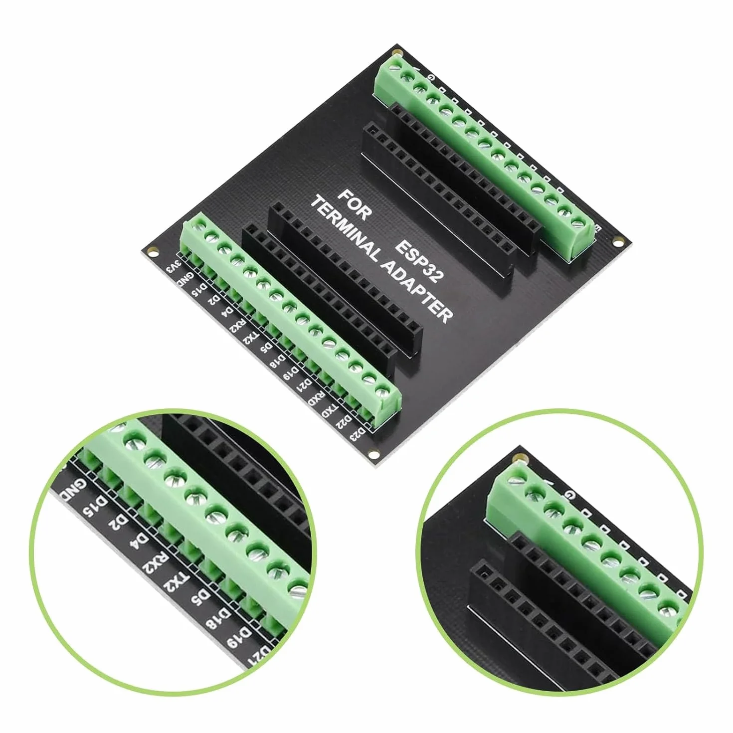 3 szt. ESP32 Breakout Board do 30PIN, ESP32 deska rozwojowa 2,4 GHz Dual Core WLAN WiFi + Bluetooth 2 w 1 mikrokontroler ESP-WROOM-32 chip do Arduino (3)