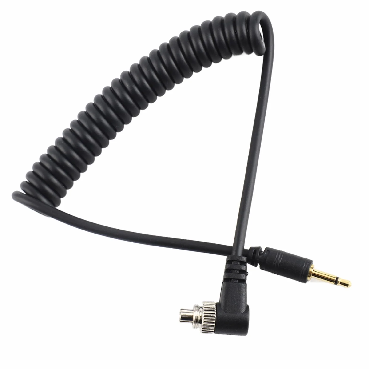 Kabel Synchronizacji Lampy Błyskowej, Zwinięty Przewód Synchronizacji Flash, 2,5 Mm Męski Kabel Synchronizacji PC, Zintegrowane Miganie Aparatu i światło z śrubami, Rozciąga