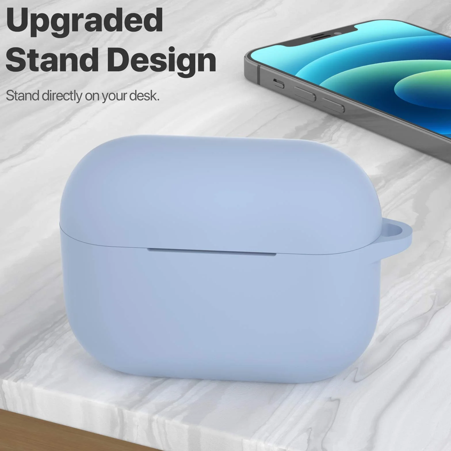 Silikonowy pokrowiec ochronny do AirPods Pro 2019 Niebieski denim