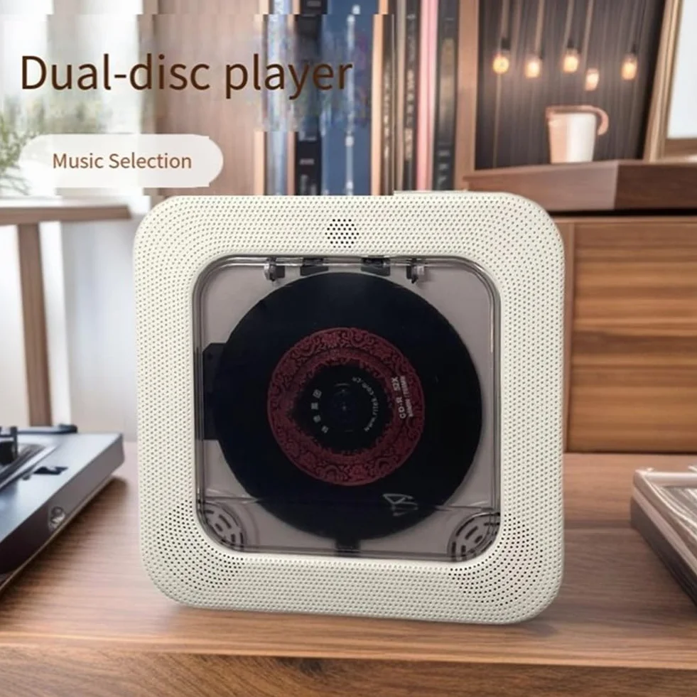 Pulpit odtwarzacz CD z podwójnym głośnikiem HiFi, obsługa Bluetooth, timer snu, wyświetlacz LCD, pilot zdalnego sterowania do