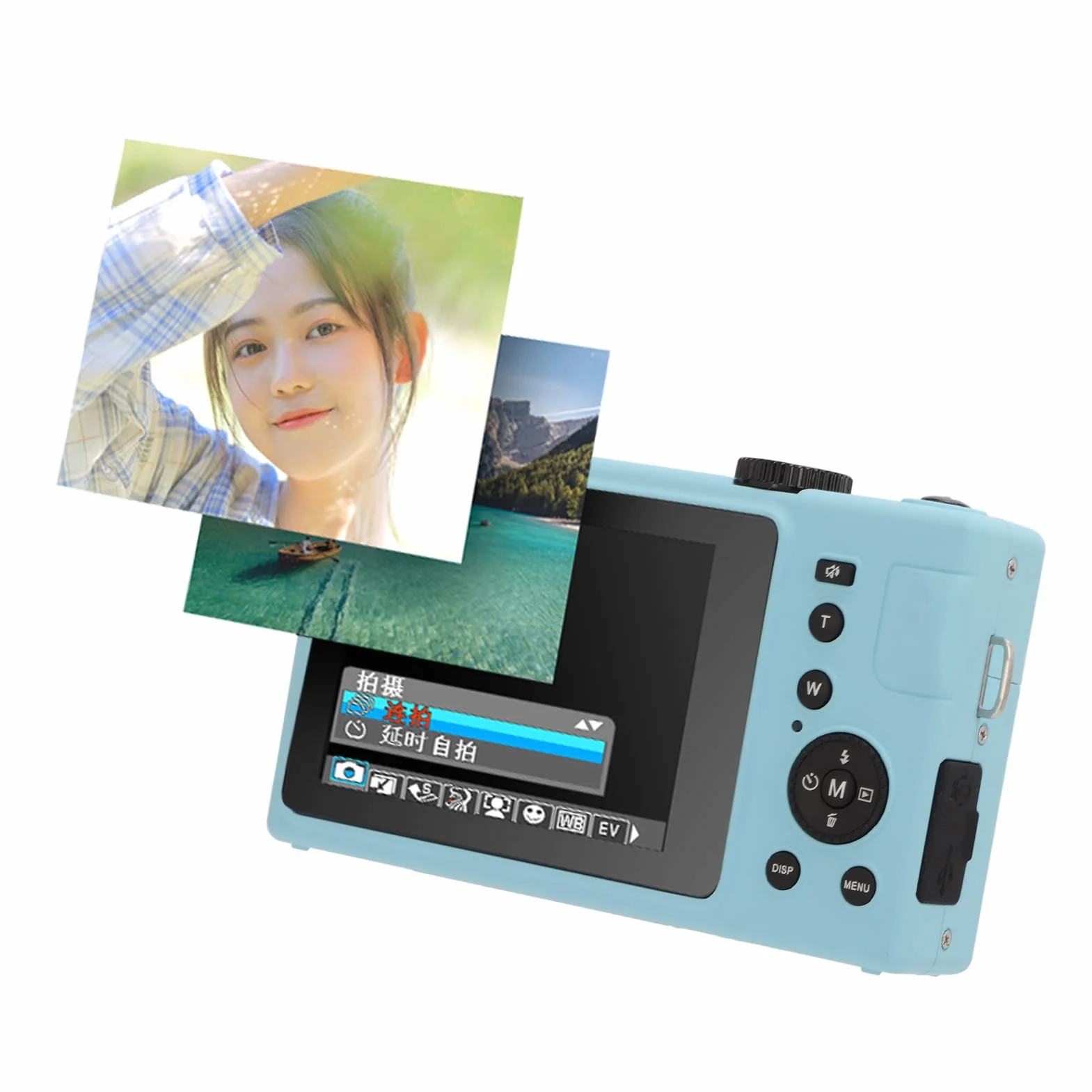 Aparat Cyfrowy, Kamera Full HD 1080P 24MP Vlogging z 16-krotnym Zoomem Cyfrowym, 3-calowy Ekran LCD, Akumulator, Kompaktowa Kamera Przeciwwstrząsowa dla Dorosłych, Dzieci