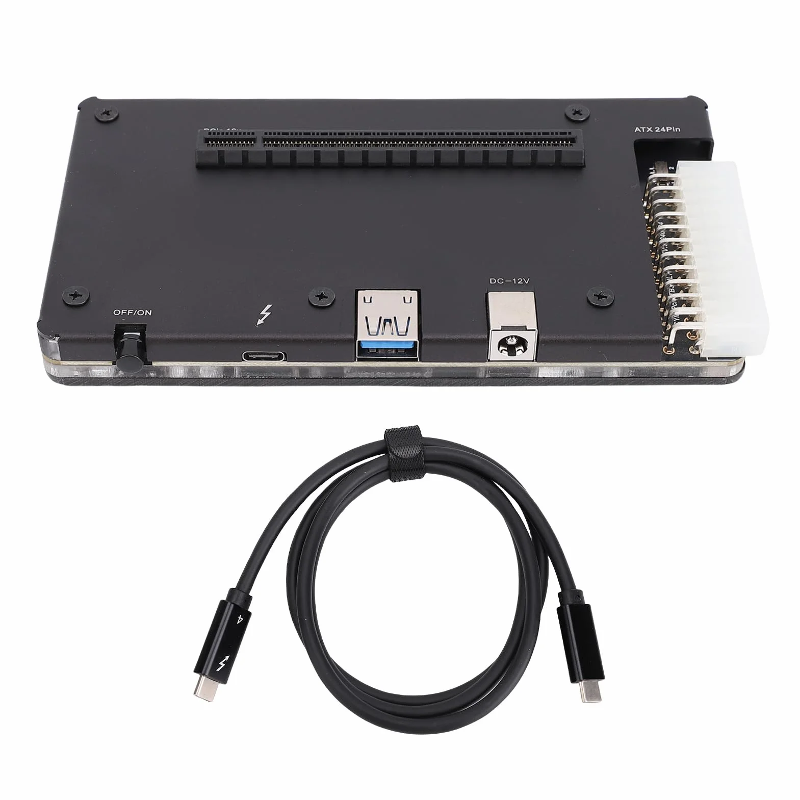 Dioche Obudowa Karty Graficznej Zewnętrzna Stacja Dokująca GPU na 4 Karty Graficzne Obudowa z USB 4.0 Typu Plug-and-Play i Kablem do Transmisji Danych o Długości 1 M dla Ulepszonych Gier i Edycji