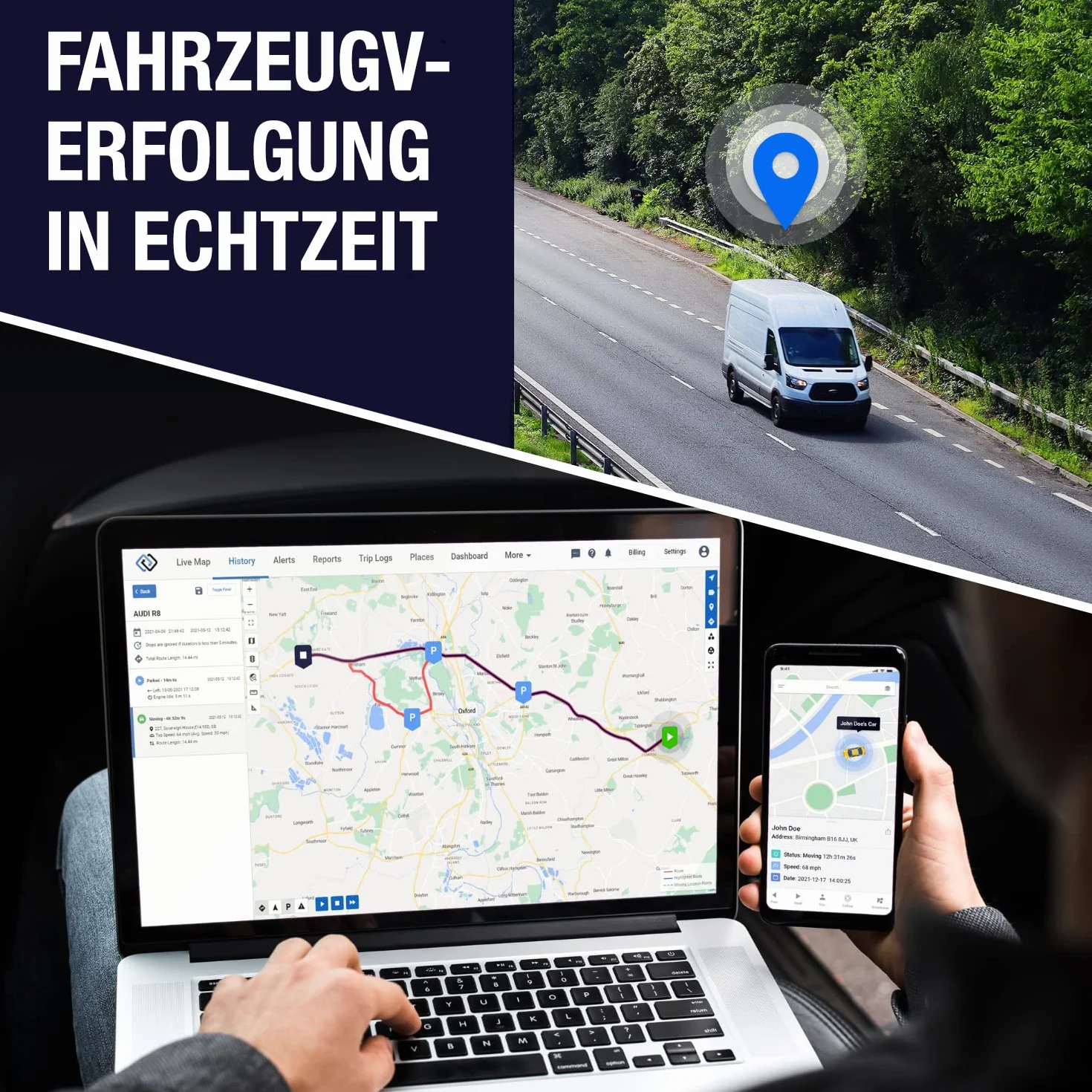 GPSLive DB2-4G GPS Tracker samodzielna instalacja urządzenia telematyki do śledzenia pojazdu, system śledzenia GPS, do samochodów osobowych, vanów, przyczep kempingowych, motocykli…