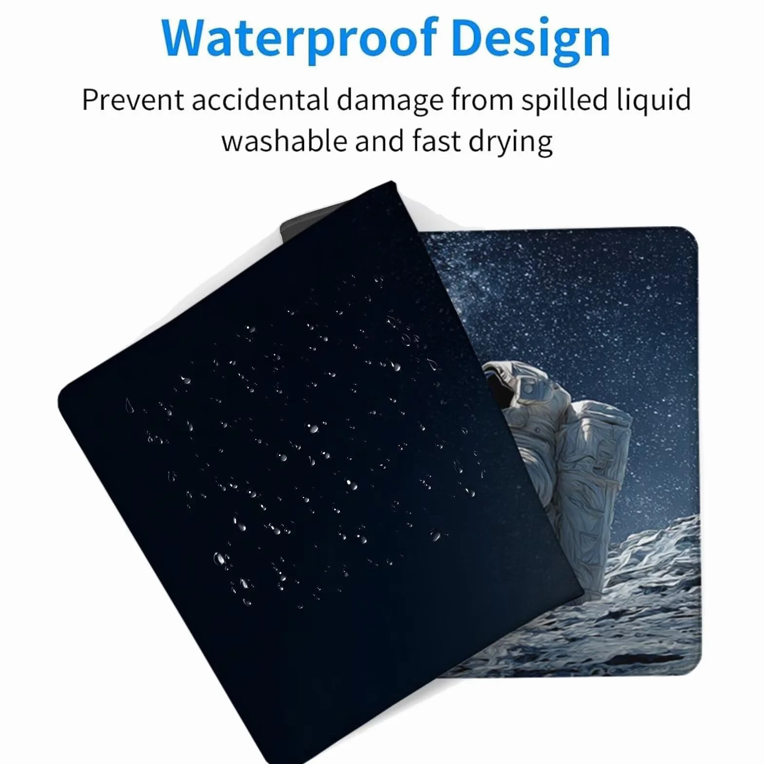 Podkładka pod mysz XXL astronauta, gwiaździste niebo podkładka na biurko 1000 x 500 x 3 mm, podkładka pod mysz do gier z gumową podstawą, poprawia dokładność i szybkość, duża podkładka na biurko, K