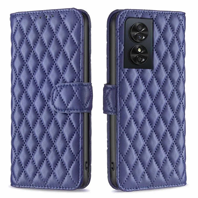 Generic etui kompatybilne z TCL 50XE (kolor: niebieski) siatka stylowy skórzany portfel z klapką magnetyczne etui tył silikonowa osłona