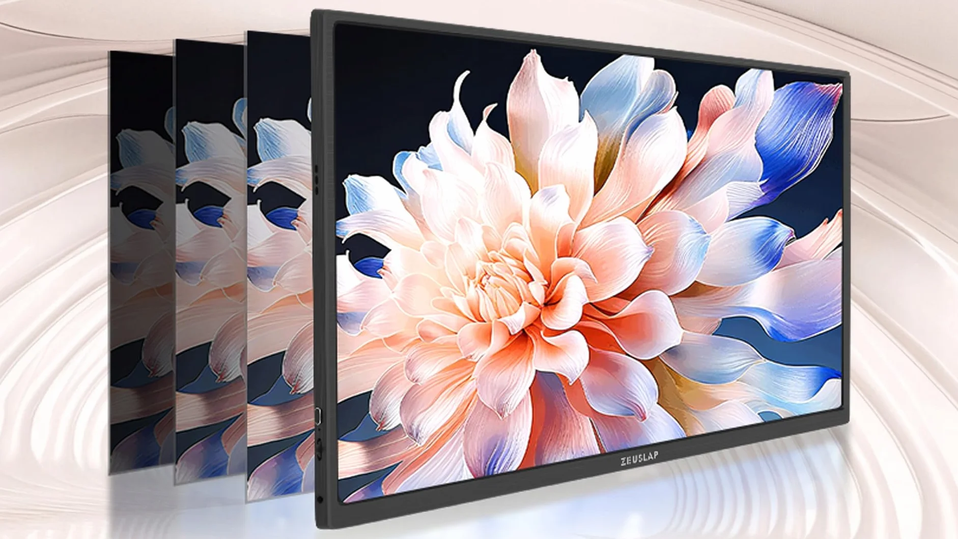 ZEUSLAP P25K Monitor Przenośny 16” 2.5K 2560x1600 IPS USB-C Mini HDMI 16:10 HDR Dodatkowy Ekran do Laptopa Smartfona Konsoli PS5 Xbox Nintendo Switch Etui Magnetyczne