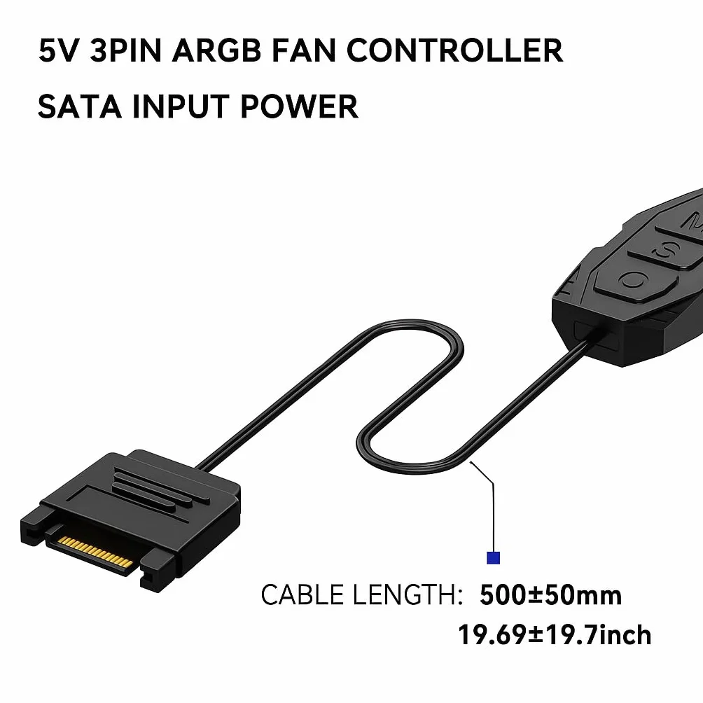Gebildet ARGB zestaw kontrolerów do PC RGB, wentylator obudowy, kontroler SATA Power, wentylator komputerowy ARGB, koncentrator sterowania RGB i pojedynczy efekt świetlny