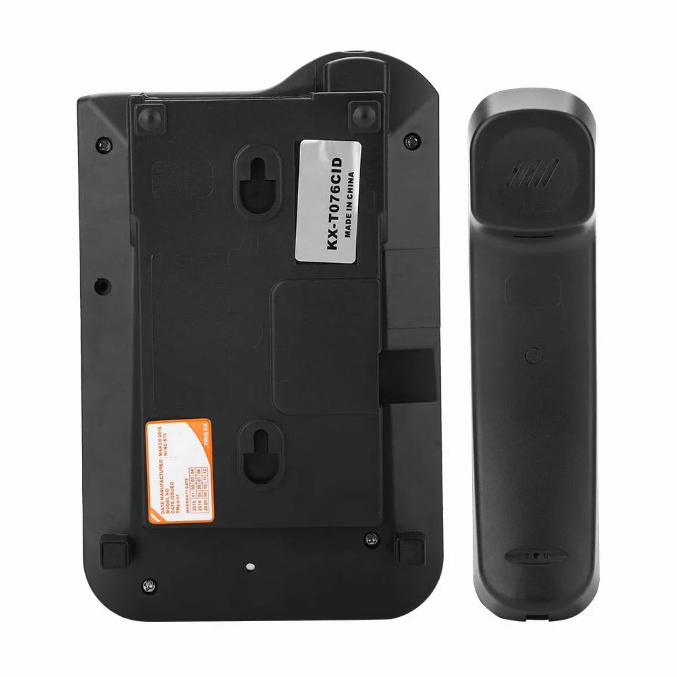 Telefon stacjonarny, telefon domowy, hotel, telefon przewodowy, biurko, ściana, biuro, telefon stacjonarny, podwójny system FSK/DTMF (czarny)