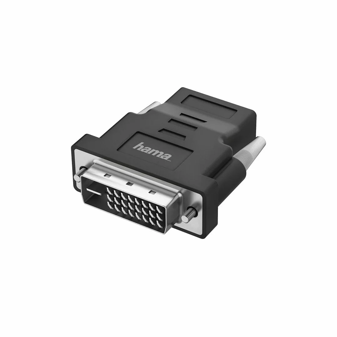Hama adapter HDMI wtyk - DVI wtyk (4K, full HD, 1080p, ultra HD, przejściówka) czarny