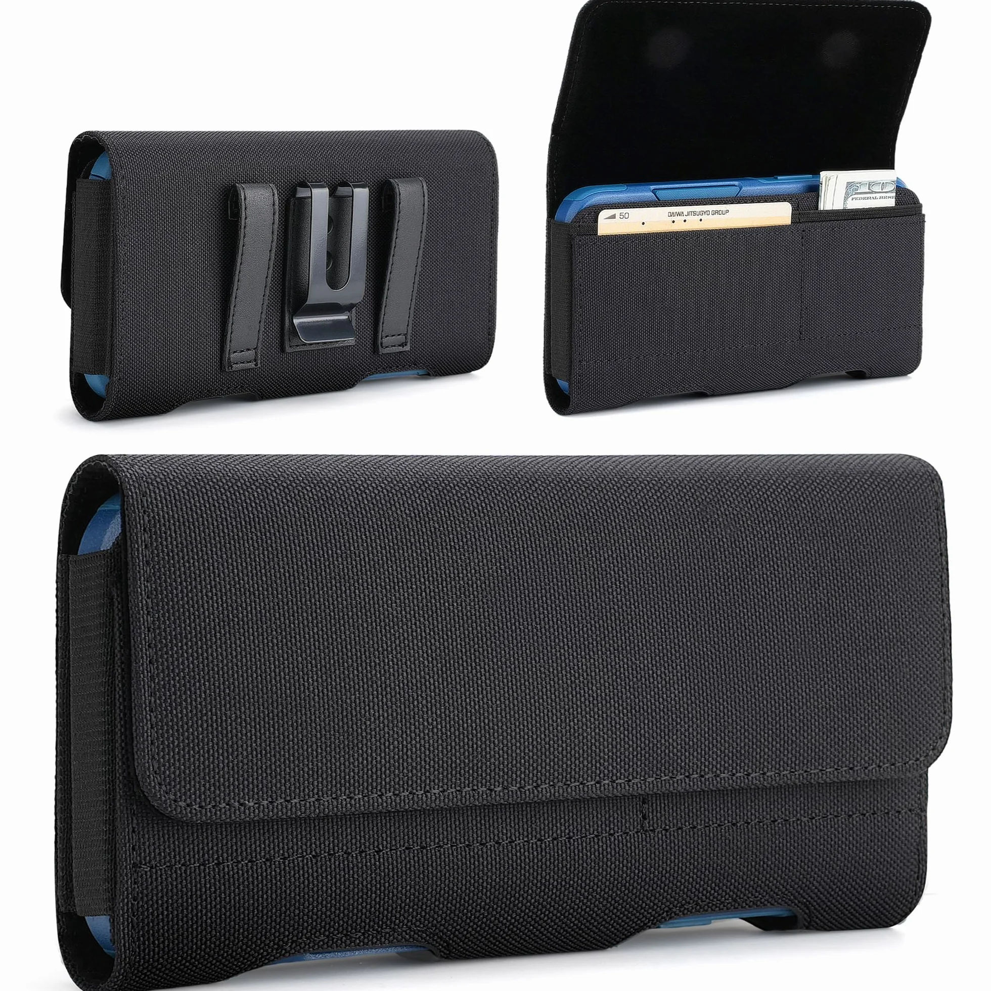 BECPLT Etui na telefon Galaxy S25 Ultra 5G, Galaxy S24 Ultra S23 Ultra 5G S22+ 5G S21 Ultra 5G nylonowy futerał na pasek z klipsem/pętelkami, pasek do Galaxy Note 20 Ultra S20+ S20 Ultra 5G