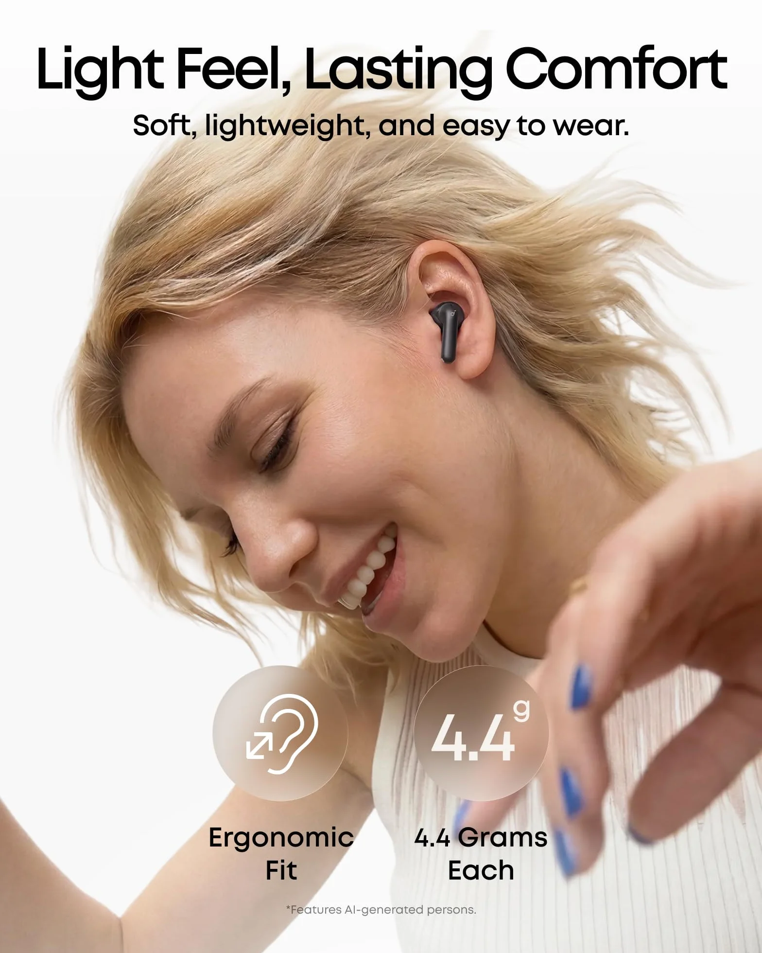 soundcore bezprzewodowe słuchawki douszne P42i, Hi-Res Audio z LDAC, IP55