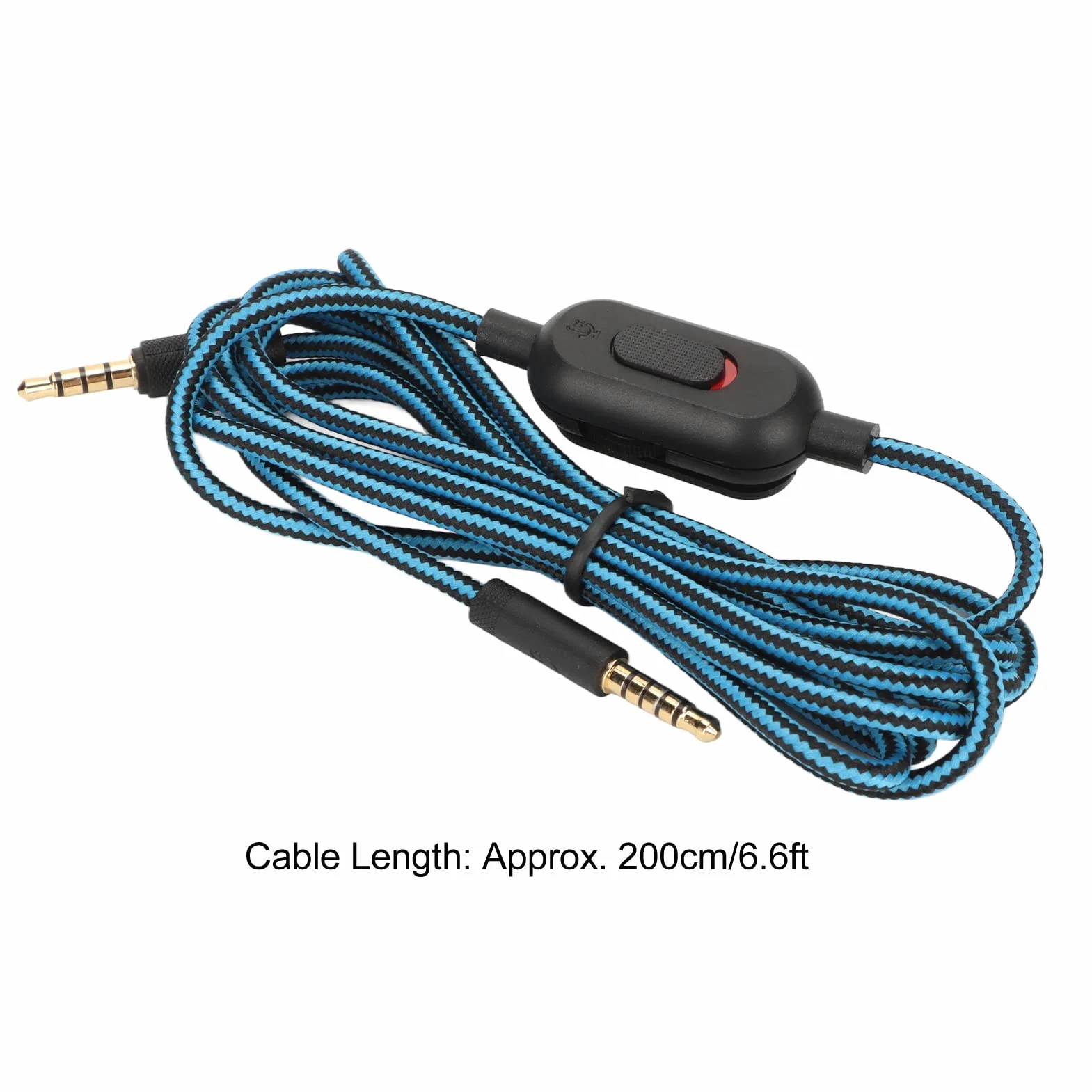 Ejoyous Kabel do słuchawek zamiennych do słuchawek gamingowych, tkany kabel do słuchawek z regulacją głośności i wyłącznikiem wyciszającym do G Pro G Pro X G433 (niebieski)