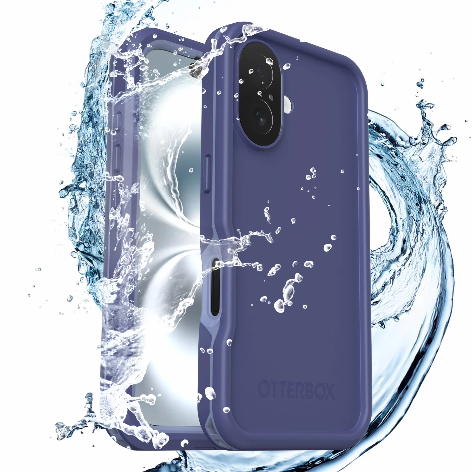 OtterBox FRĒ MagSafe Etui do iPhone 16, Fioletowe | Wodoodporne (IP68), etui z wbudowanym zabezpieczeniem ekranu, przetestowane 5 razy zgodnie ze standardami wojskowymi