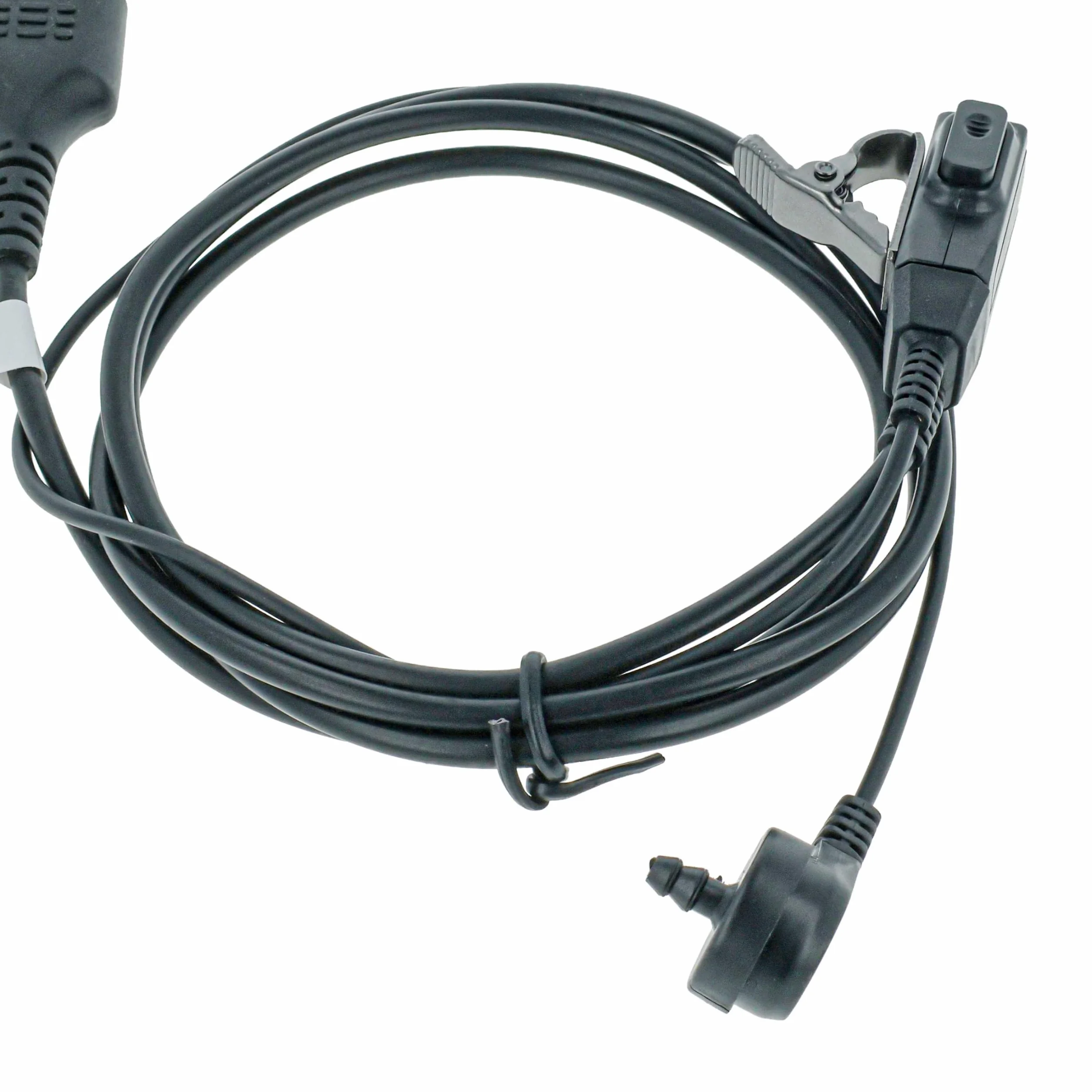 vhbw 5X Słuchawki kompatybilne z Icom IC-4AT, IC-4GE, IC-4GAT, IC-4E, IC-4GA, radio, walkie talkie z mikrofonem ptt, tuba akustyczna