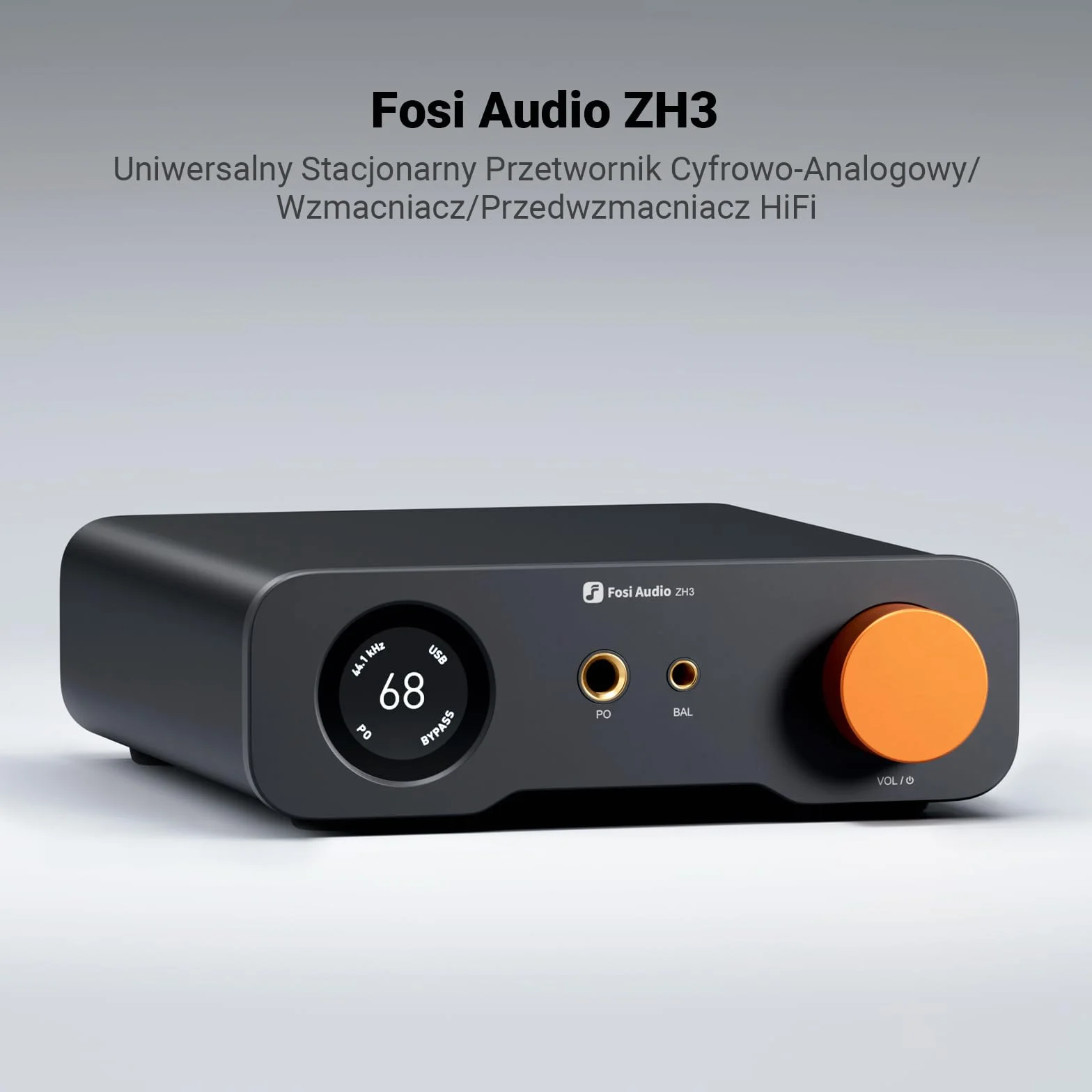 Fosi Audio ZH3 Wzmacniacz Słuchawkowy DAC, w Pełni Zbalansowany Przedwzmacniacz z AKM4493SEQ XMOS XU316 PCM768 kHz, Wejście USB/Optyczne/COAX/RCA/12 V Trigger, Wyjście XLR/RCA/4,4 mm/6,35 mm z Pilotem