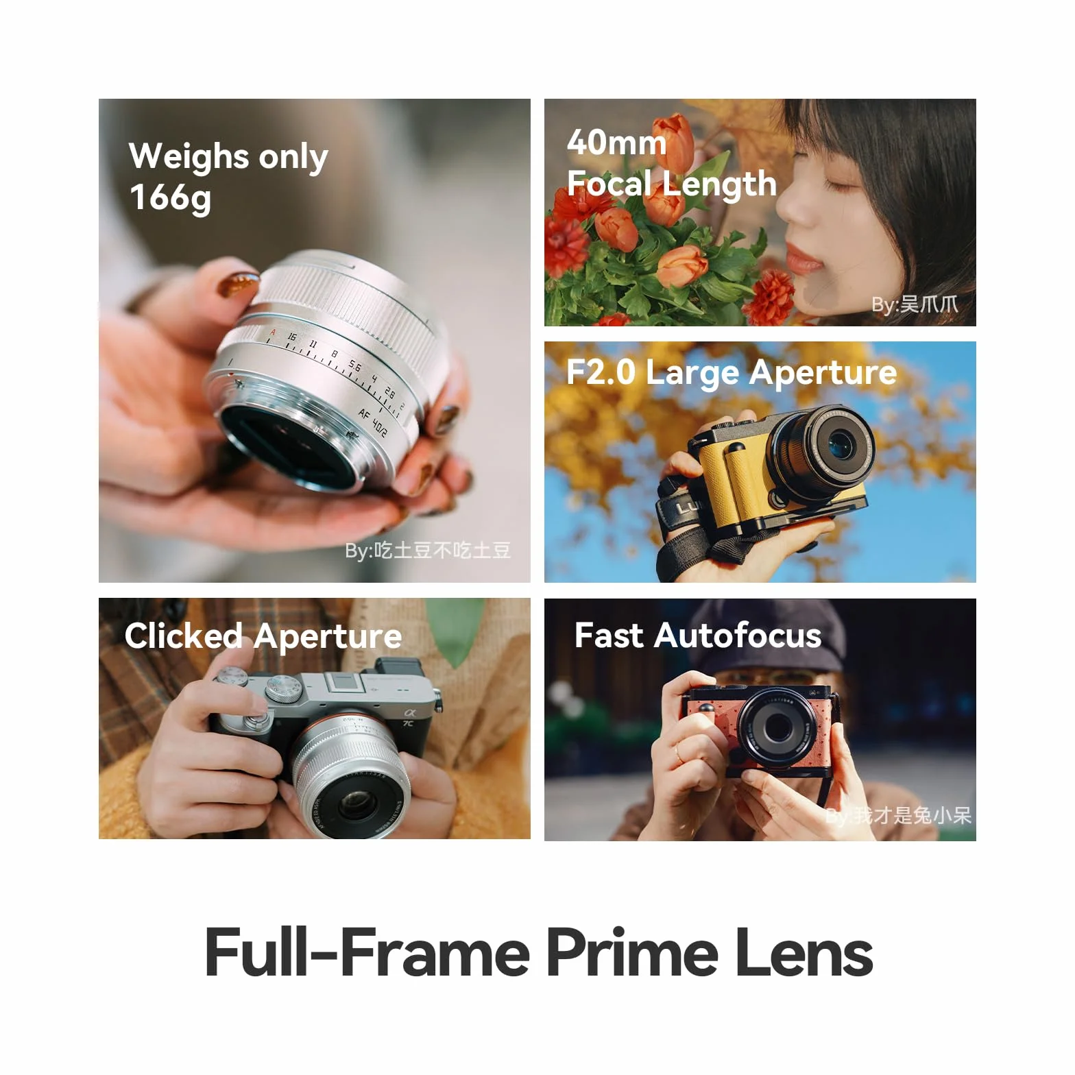 TTARTISAN AF 40 mm f/2 srebrny do E-Mount, pełny format 40 mm f2 Prime obiektywy do FE-Mount (E, srebrny)