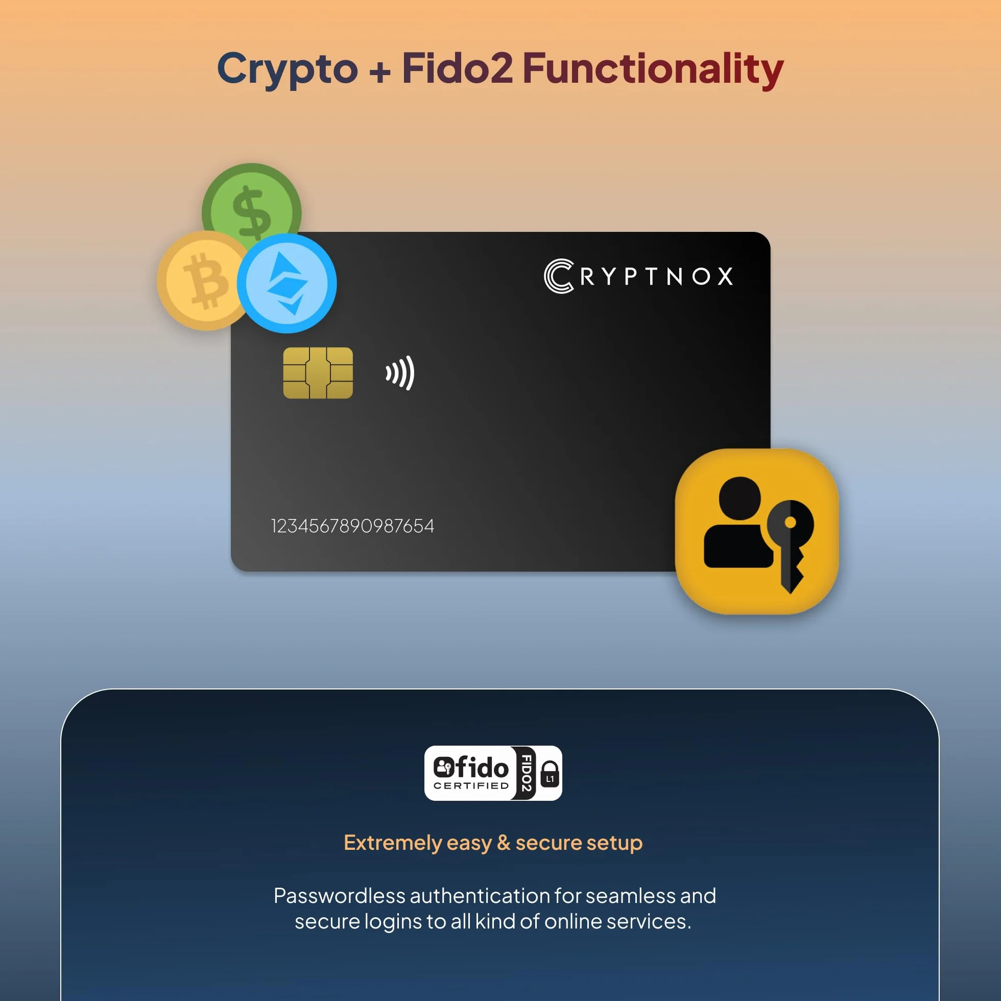 NFC sprzętowy portfel kryptowalut, zimny portfel, zestaw 2 kart | Cold storage z samokontrolą na bezbateryjnej karcie NFC z kopią na drugiej karcie, bez zapisywania frazy seed