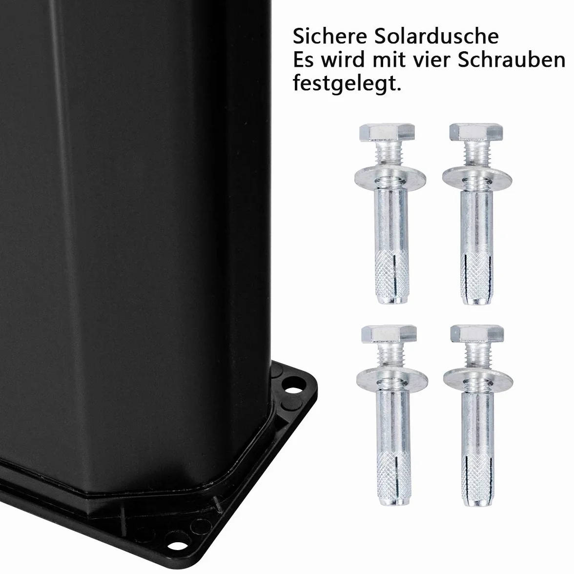 COSTWAY Prysznic solarny 35 l, prysznic ogrodowy, 2 krany, prysznic zewnętrzny z prysznicem nożnym, prysznic do 60°C, prysznic solarny z zaworem zimno-ciepłym, prysznic kempingowy, wysokość 220 cm